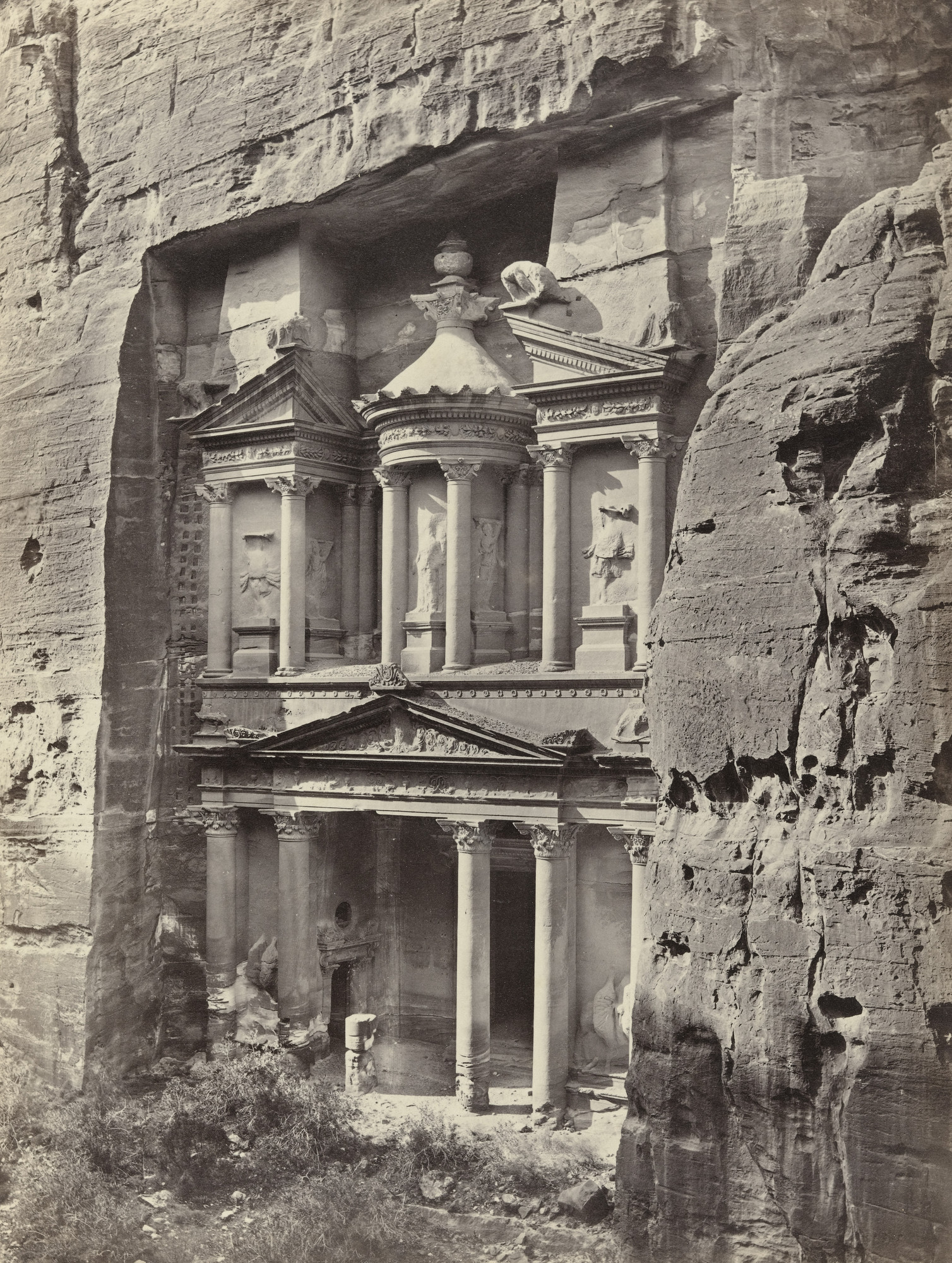 Francis Frith. El Khusne, The Rock Temple, Petra (#547)