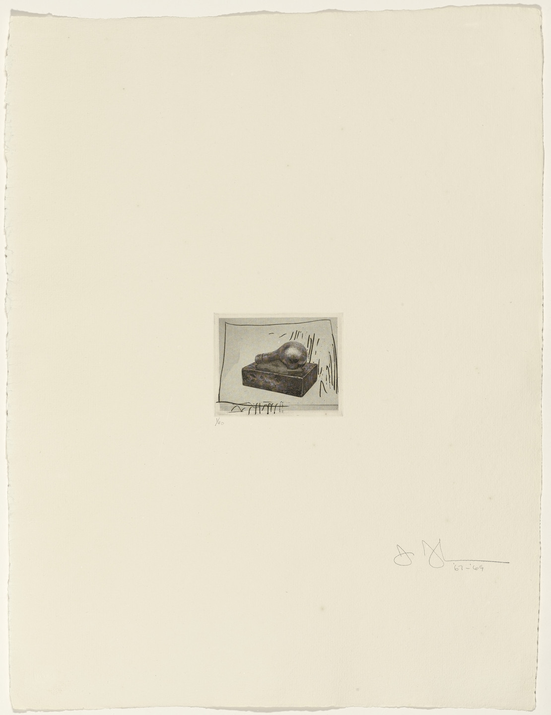 Jasper Johns. Light Bulb I from 1st Etchings-2nd State. 1967–69, published 1969