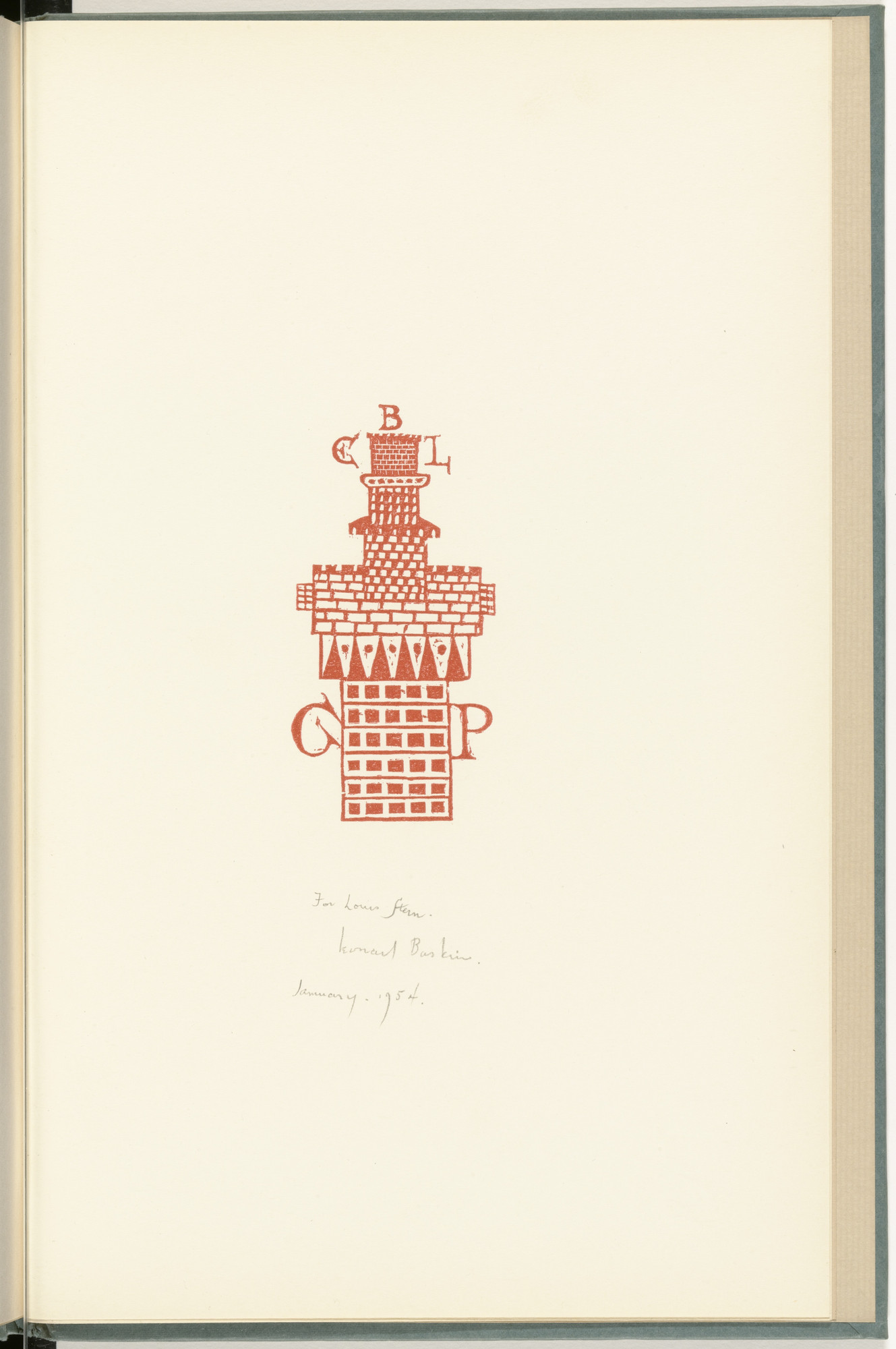 Leonard Baskin. Device for The Gehenna Press from The Tunning of Elynour Rummynge