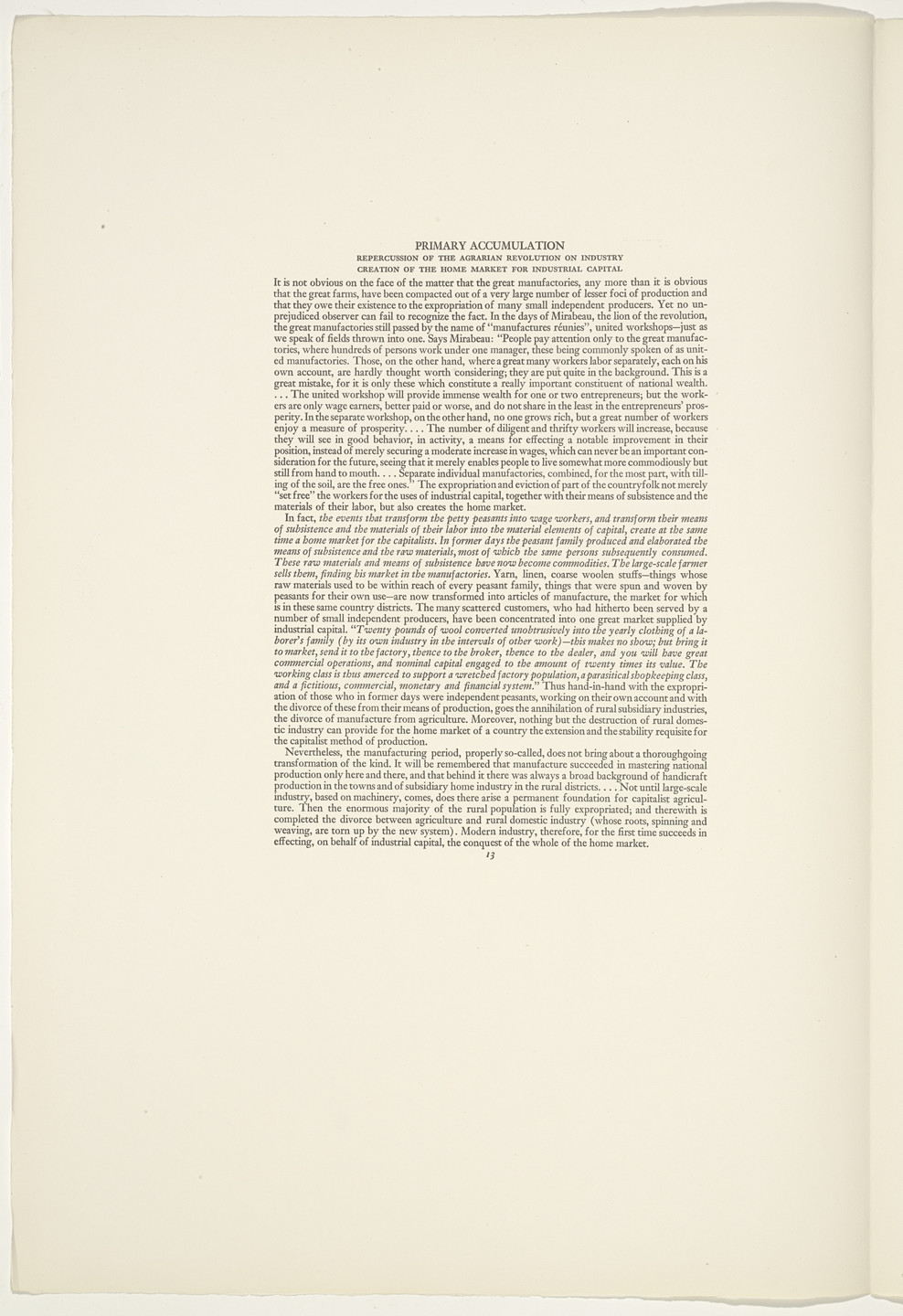 Hugo Gellert. Plate (folio 32) from &#39;Capital&#39; in Pictures. 1933