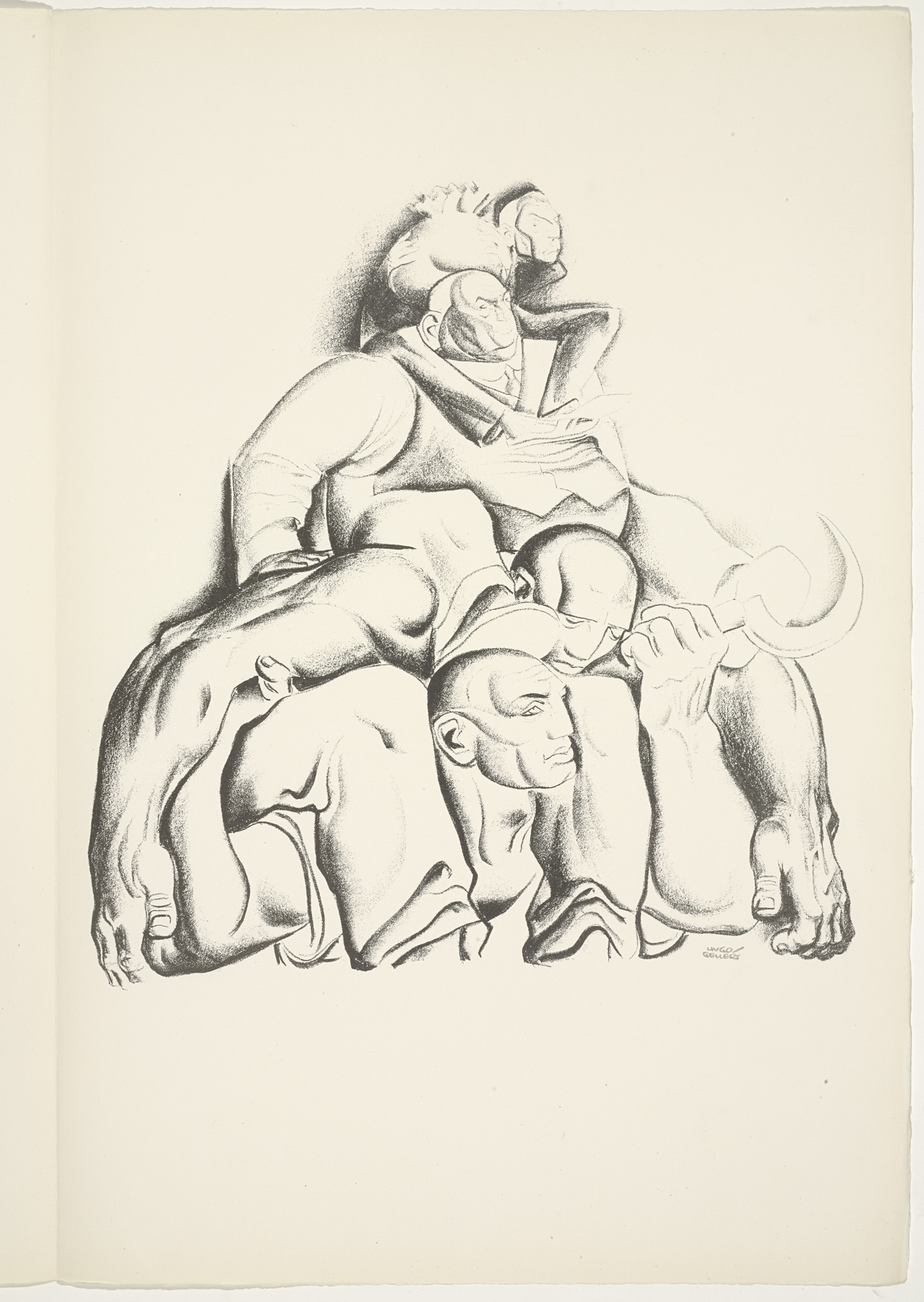 Hugo Gellert. Plate (folio 32) from 'Capital' in Pictures