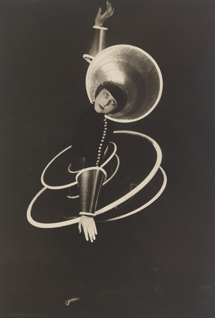 Untitled (Daisy Spies as the Spiral in Oskar Schlemmer's "Triadic Ballet")