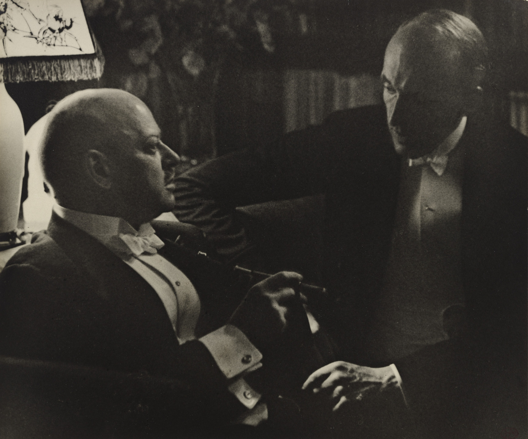 Felix H. Man. Gustav Stresemann and Count Zech, Evening Conversation in The Hague. August 1929