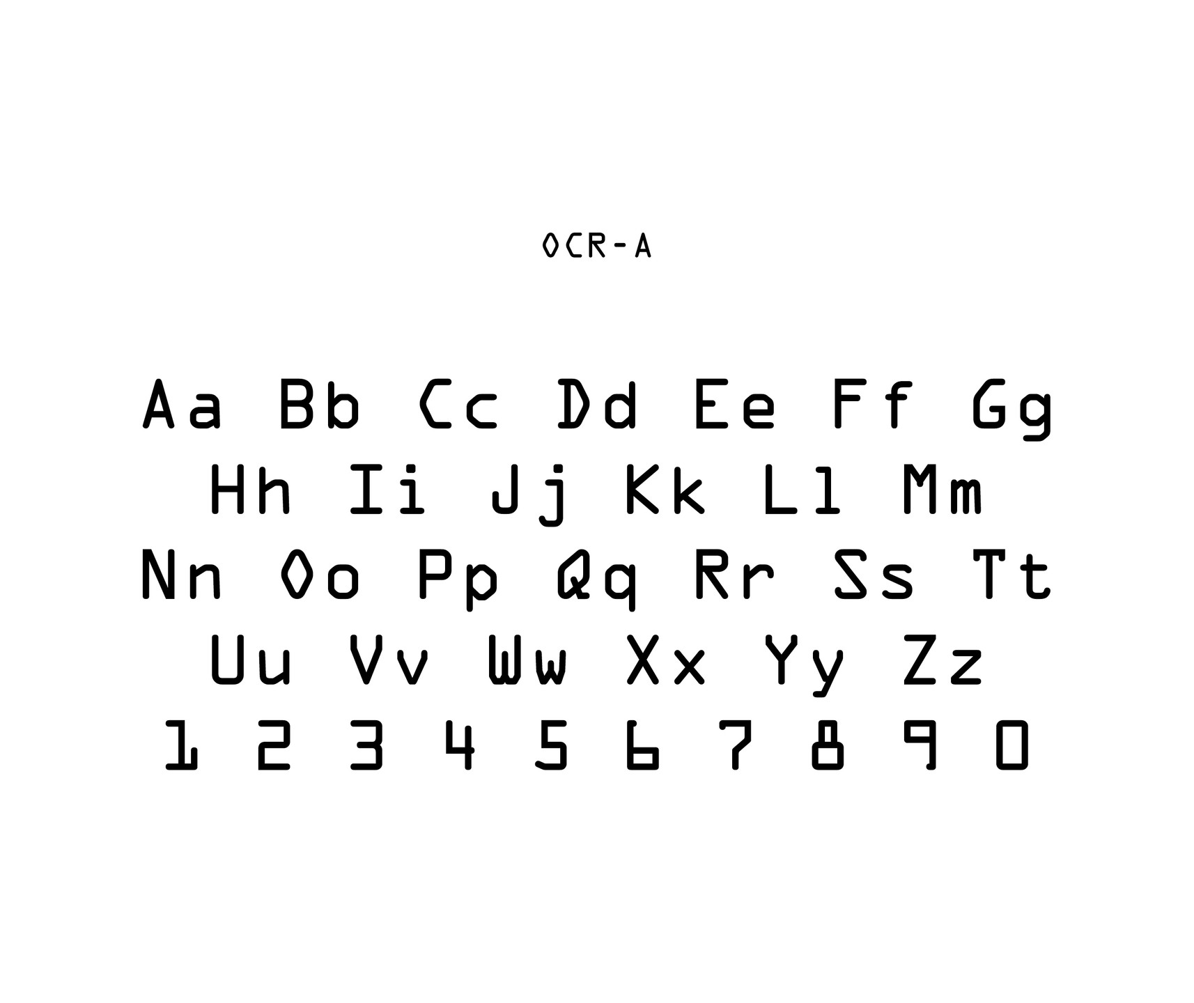 American Type Founders. OCR-A. 1966