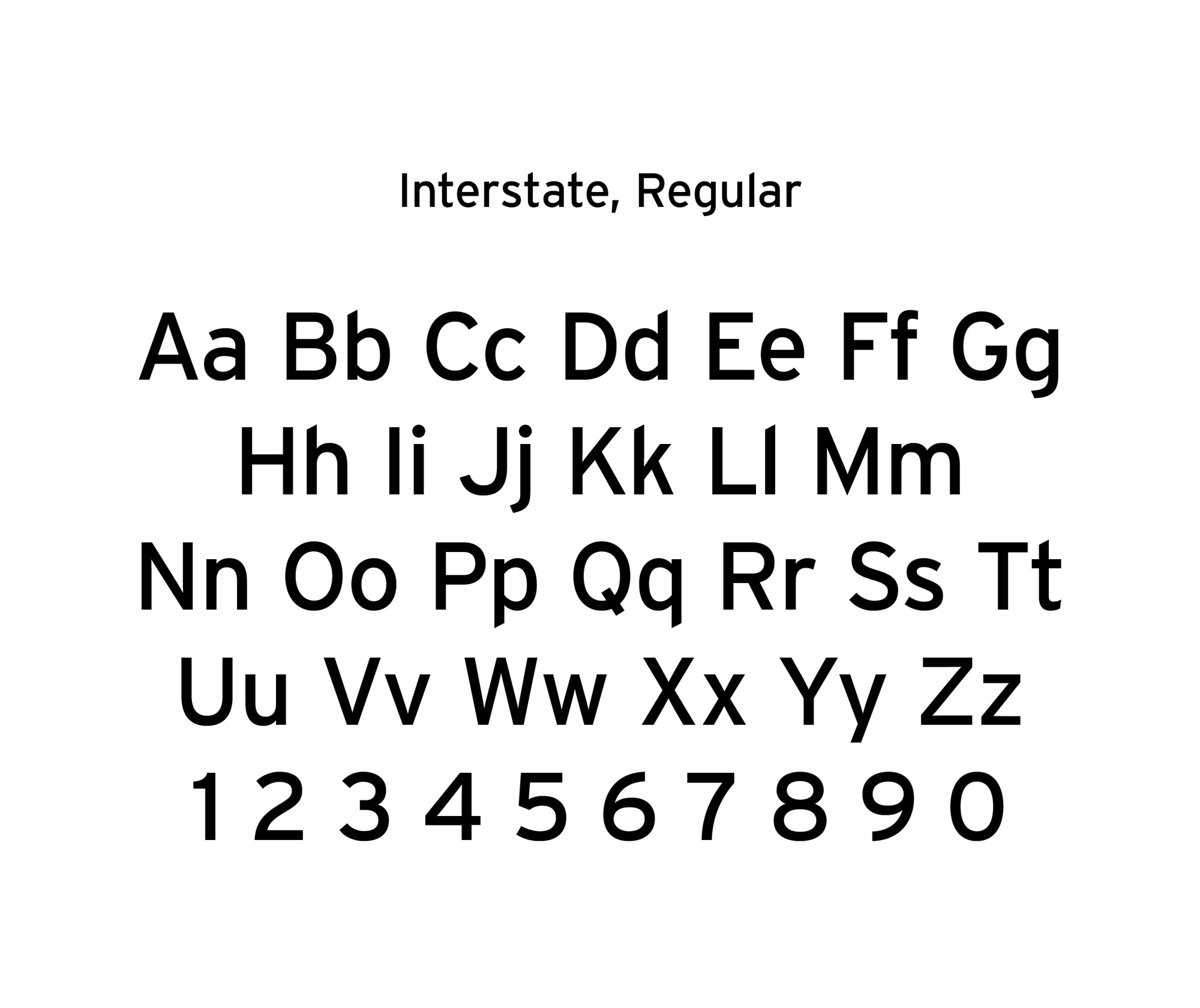 Tobias Frere-Jones. Interstate. 1993-1995 | MoMA, image size:2000x1680