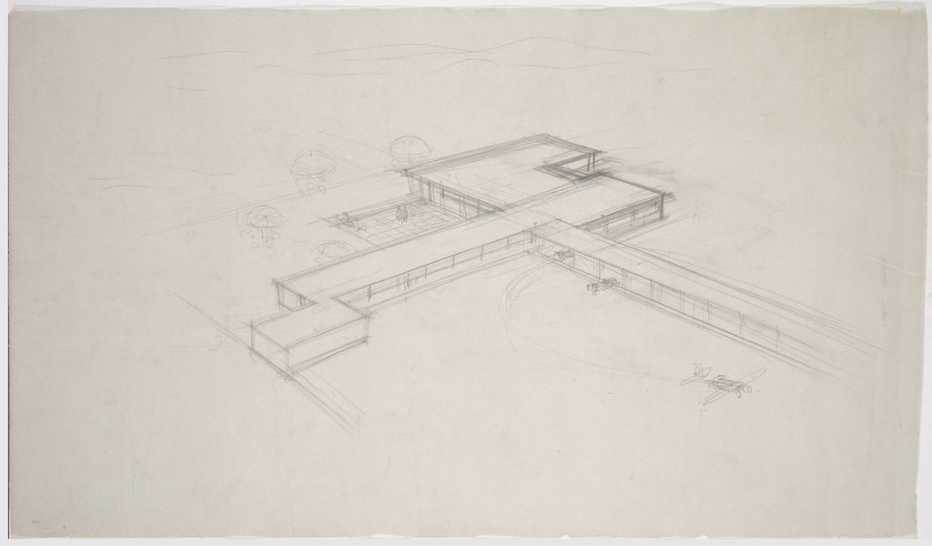 Golf Club Project, Krefeld, Germany (Perspective sketch)