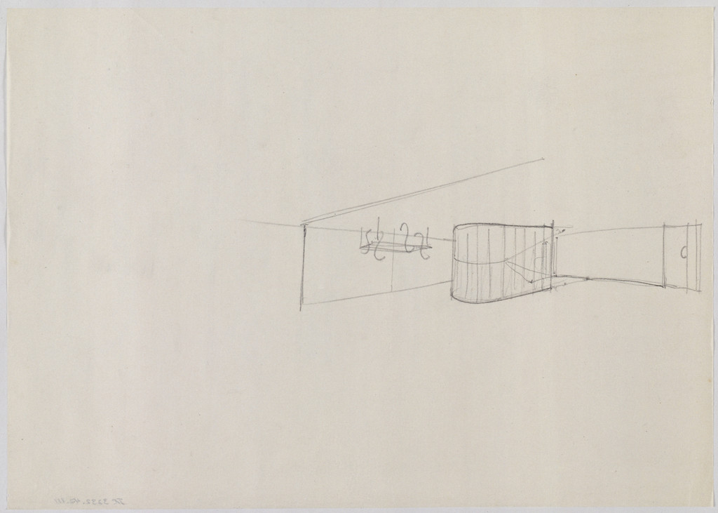 Gericke House, Project, Berlin-Wannsee (Interior perspective sketch)