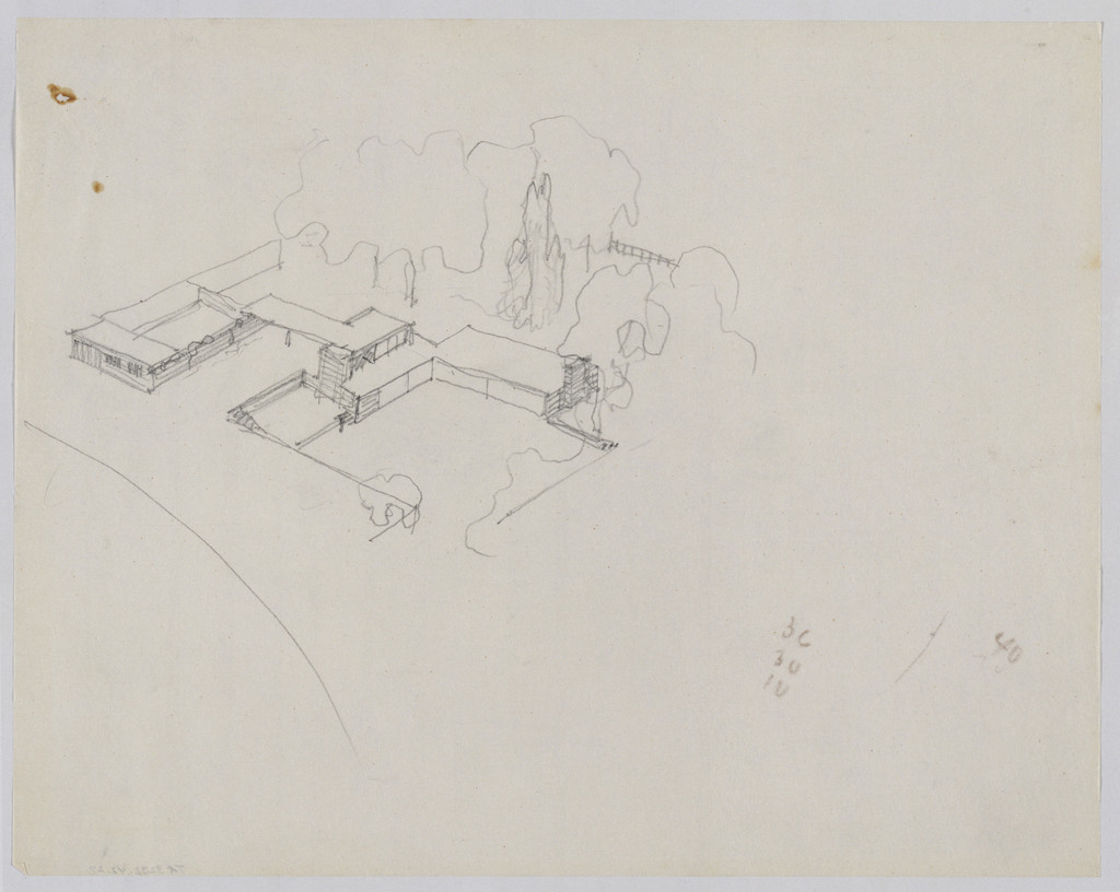 Gericke House, Project, Berlin-Wannsee (Preliminary perspective sketch)