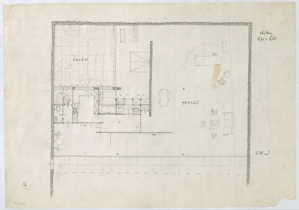 Hubbe House Project, Magdeburg, Germany (Floor plan sketch)