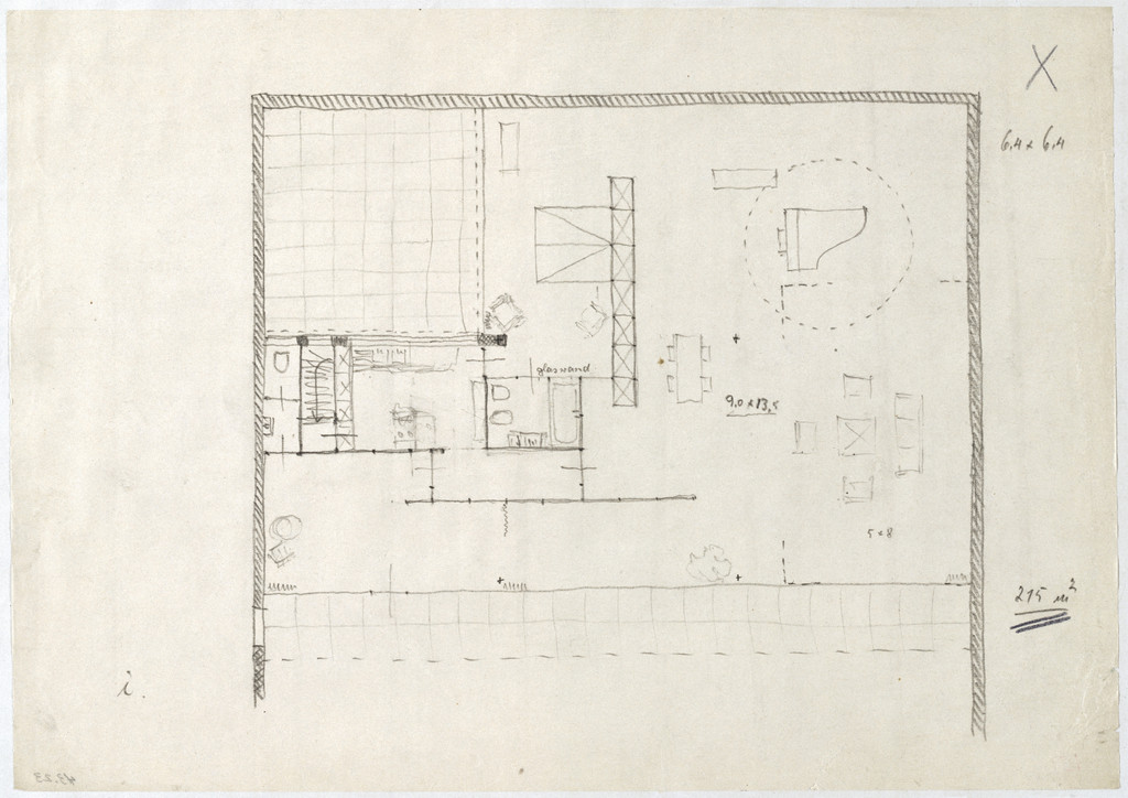 Hubbe House Project, Magdeburg, Germany (Floor plan sketch)