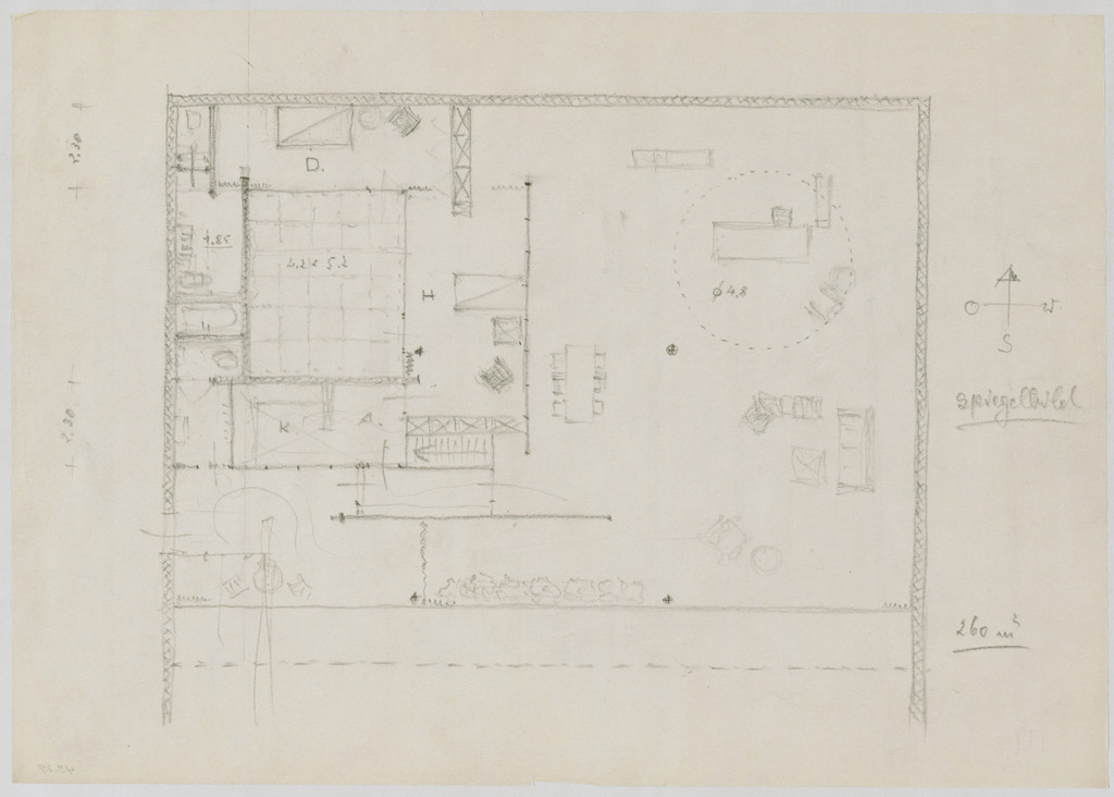 Hubbe House Project, Magdeburg, Germany (Floor plan sketch)