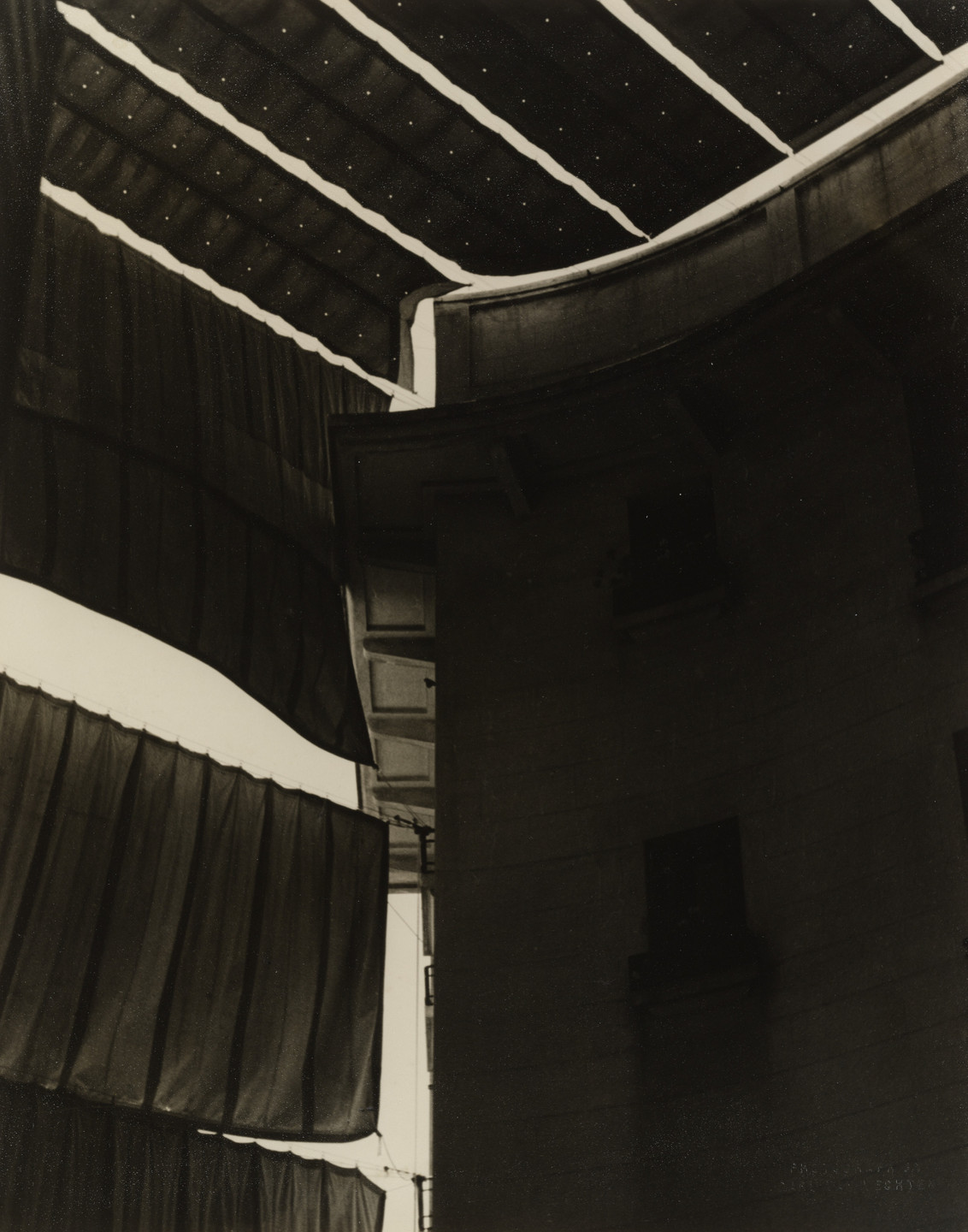 Carl Van Vechten. Barcelona—Courtyard of Hotel Ritz under Awnings. June 11, 1935