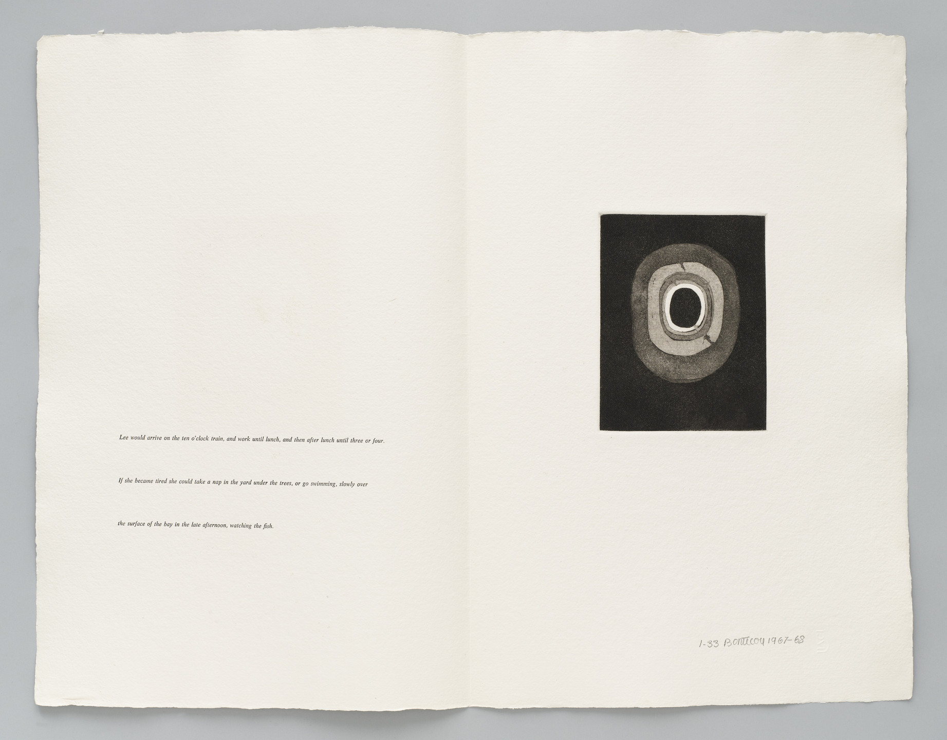 Lee Bontecou. Plate 1 (folio 4) from Fifth Stone, Sixth Stone. 1967–68, published 1968