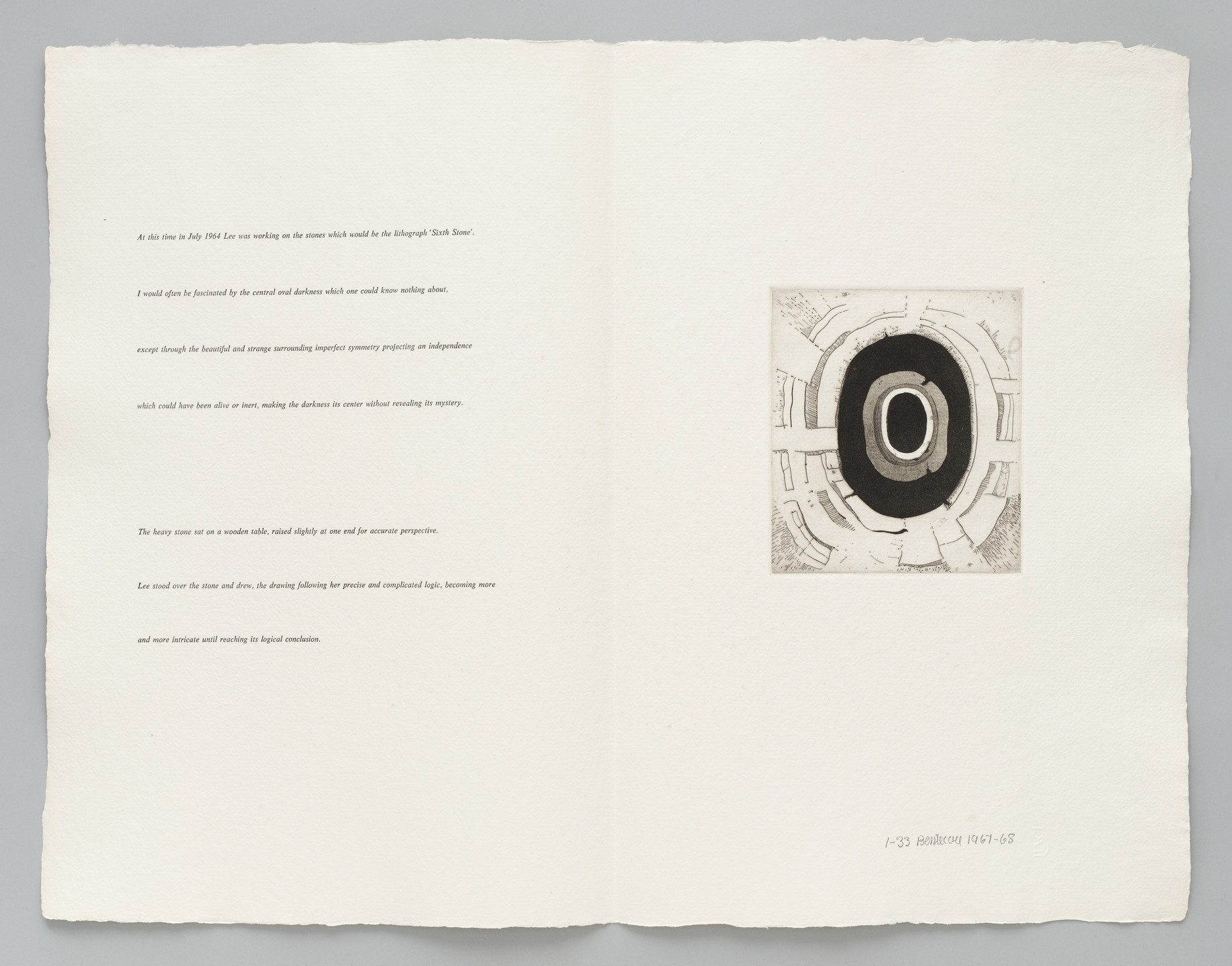 Lee Bontecou. Plate 2 (folio 6) from Fifth Stone, Sixth Stone. 1967–68, published 1968