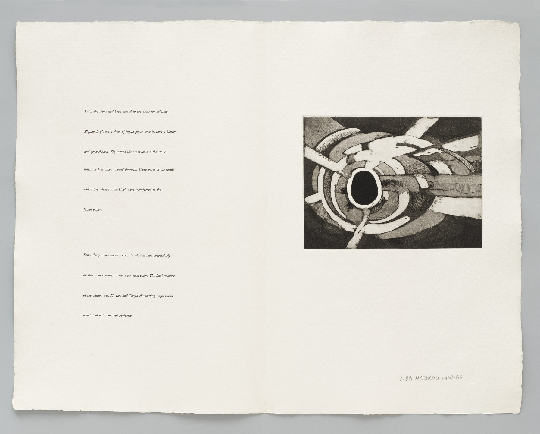 Lee Bontecou. Plate 3 (folio 8) from Fifth Stone, Sixth Stone. 1967–68, published 1968