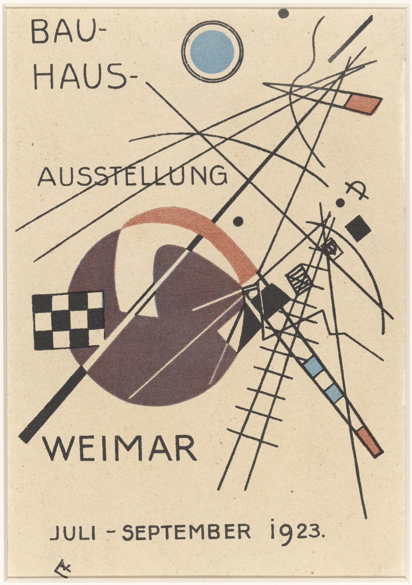 Vasily Kandinsky. Postcard for "Bauhaus Exhibition Weimar July - September 1923"
