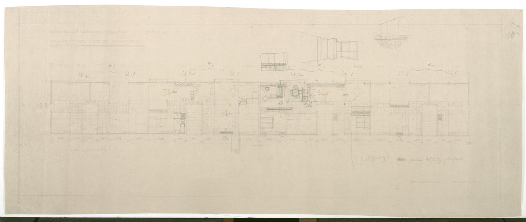 Weissenhof Apartment House, "The Dwelling" Exhibition, Stuttgart, Germany (First, second and third floor plan)