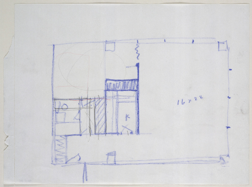 860/880 Lake Shore Drive Apartment Building, Chicago, Illinois, Floor plan sketch