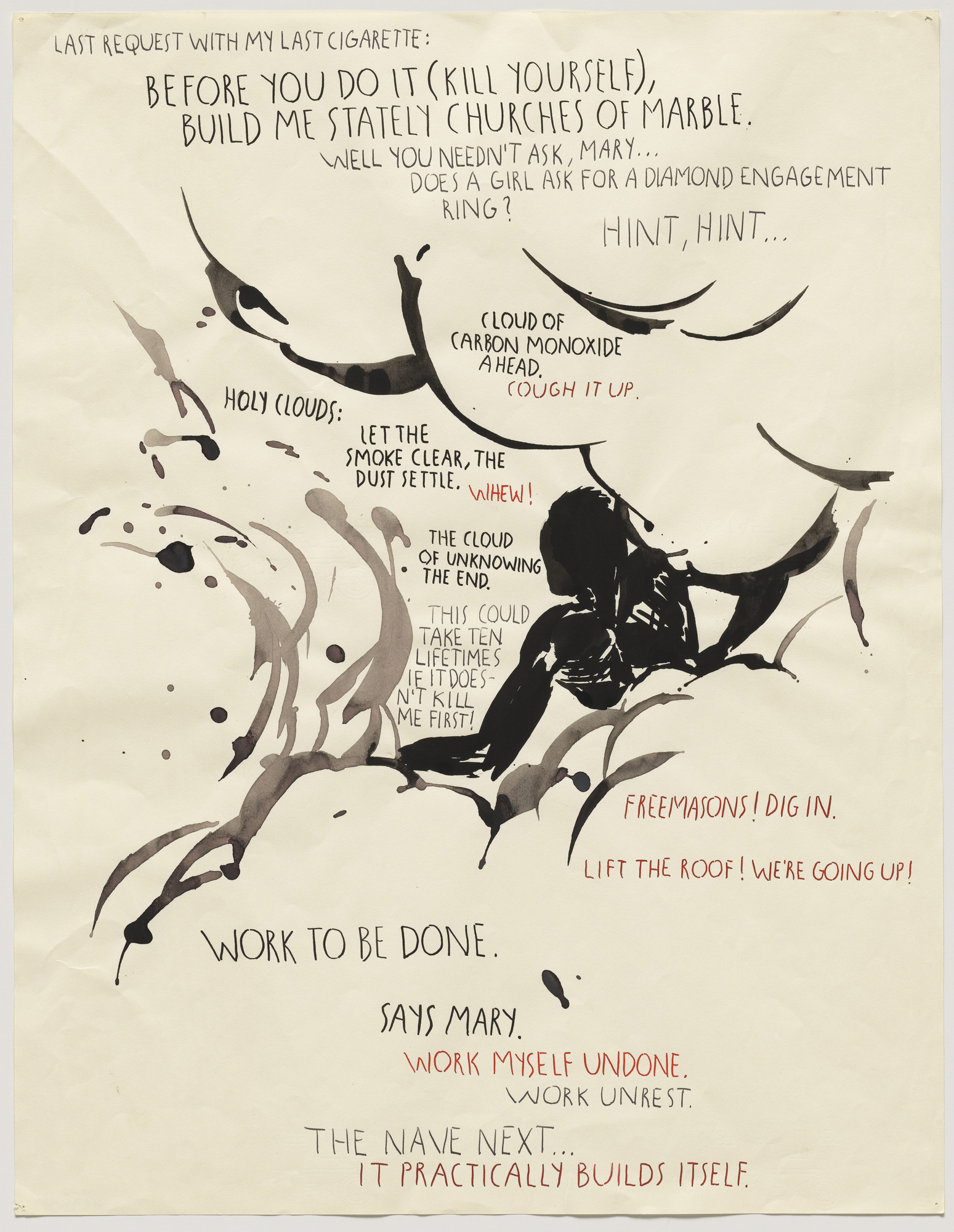 Raymond Pettibon. No Title (Last request with...)