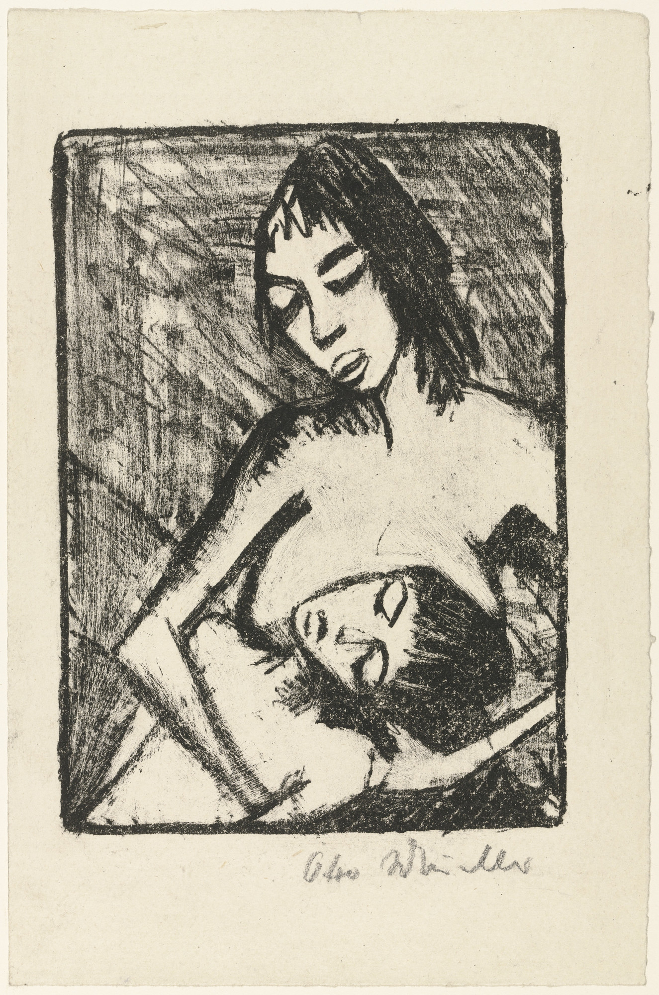 Otto Mueller. Mother and Child 2 (Small Version) (Mutter und Kind 2 [kleine Fassung])