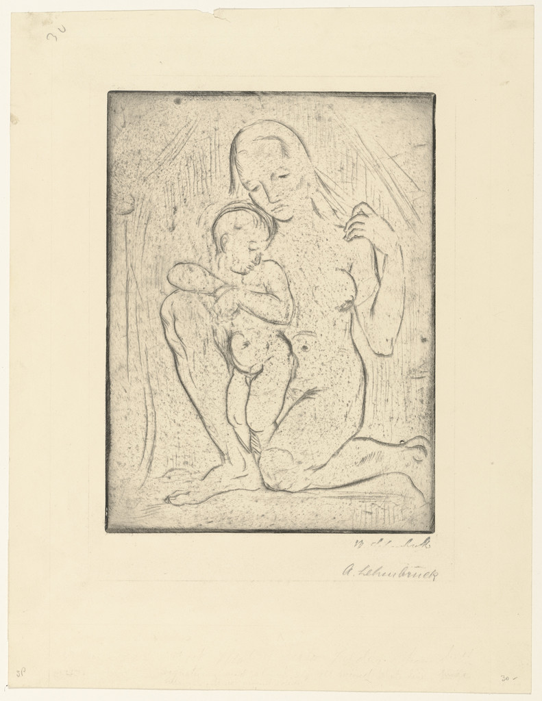 Mother and Child (kneeling, full) [Mutter und Kind (kniend ganz)]
