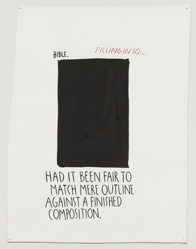 Raymond Pettibon. No Title (Bible. Filling in...). 1991