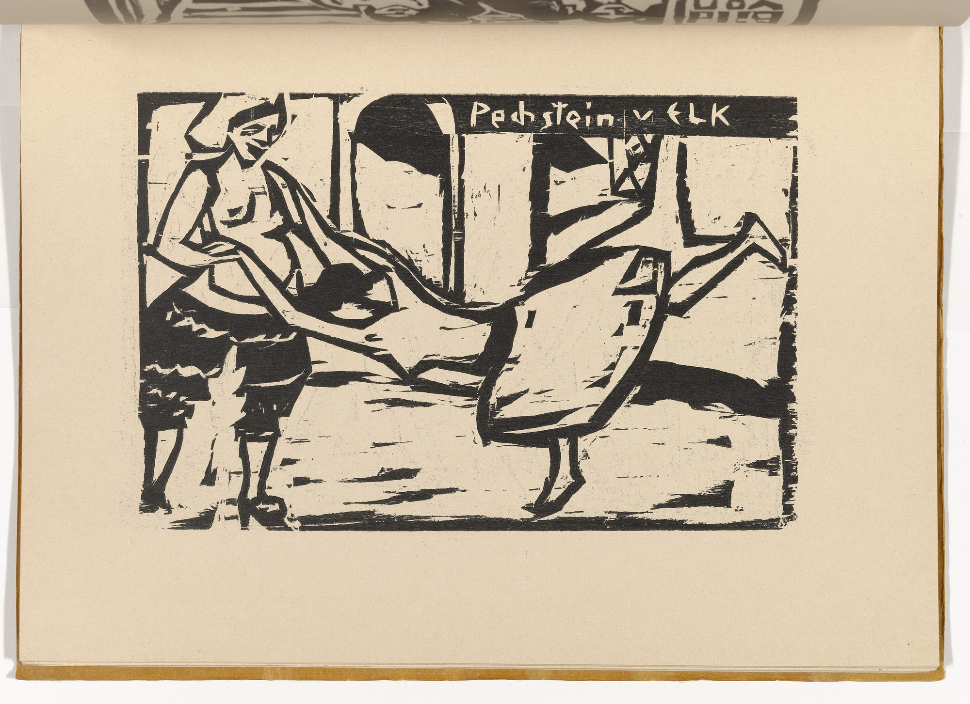 Ernst Ludwig Kirchner. Dance (plate, folio 14 verso) from KG Brücke