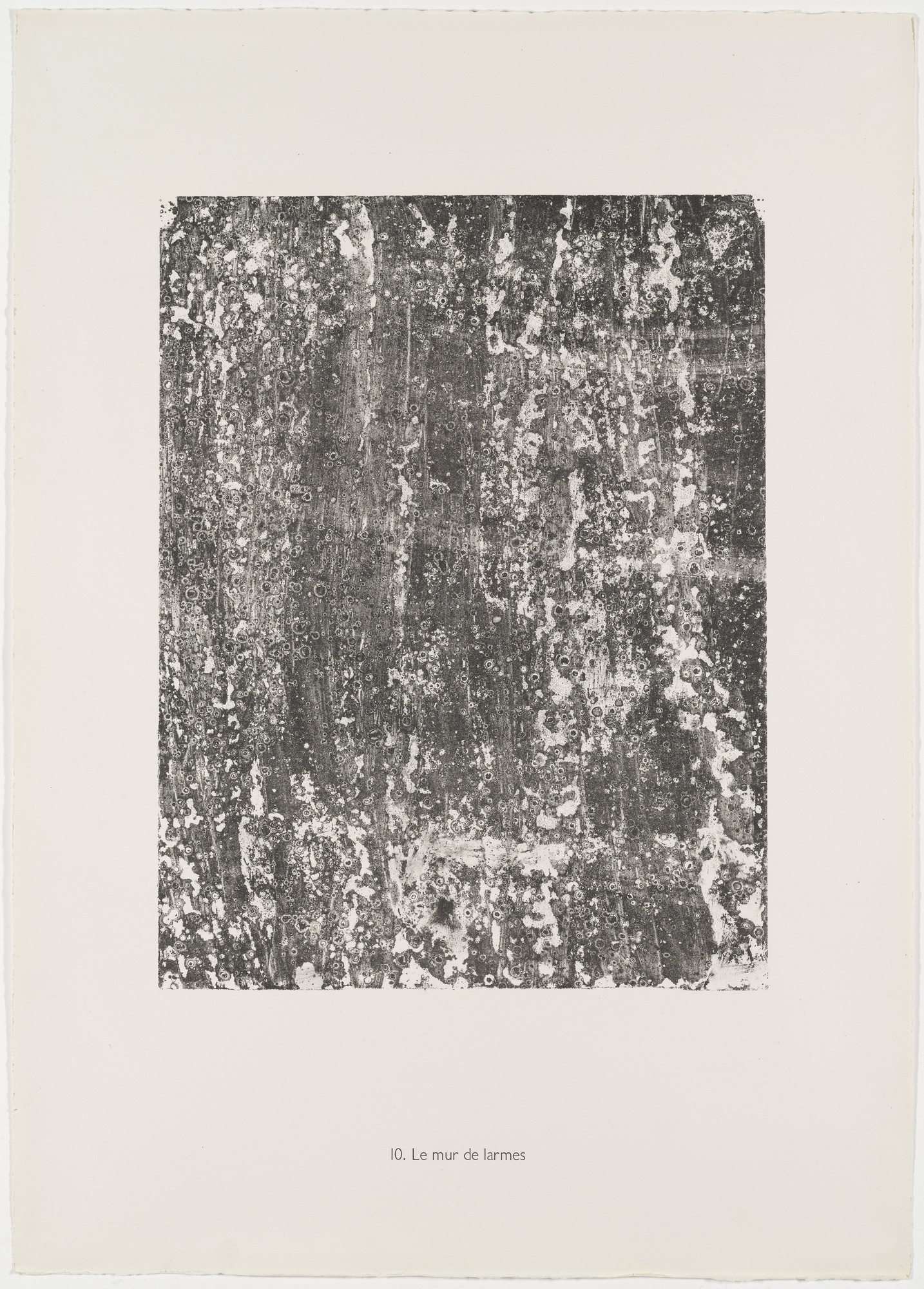 Jean Dubuffet. The Wall of Tears ( Le Mur de larmes ) from the portfolio The Elemental ( L' Elémentaire ) from Phenomena ( Les Phénomènes )