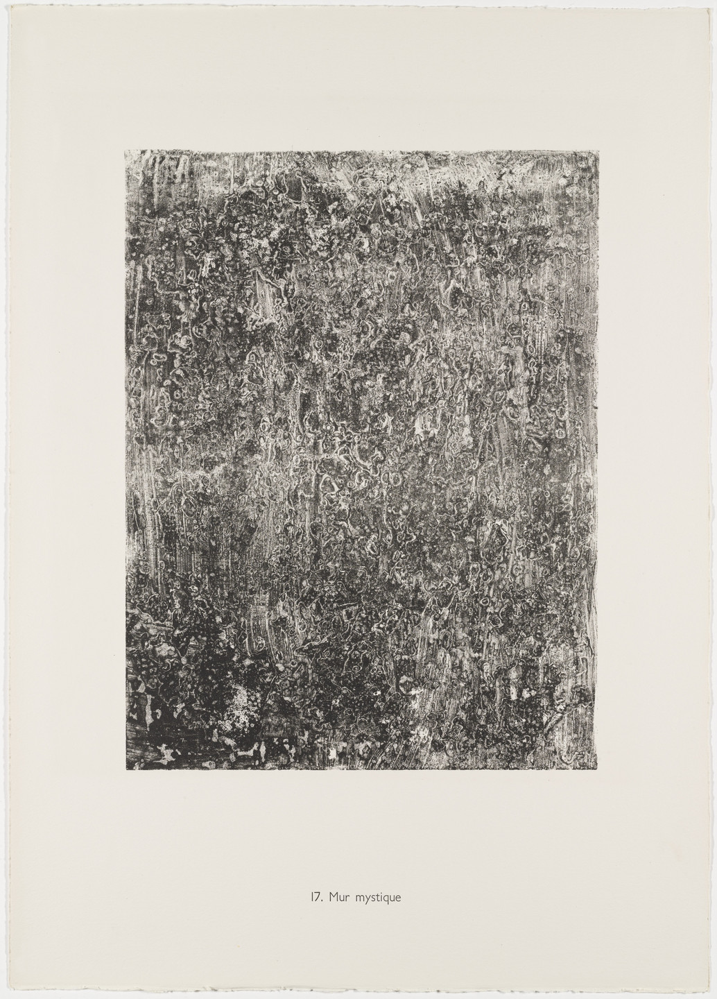 Jean Dubuffet. Mystical Wall (Mur mystique) from the portfolio The Elemental (L&#39; Elémentaire) from Phenomena (Les Phénomènes). 1958