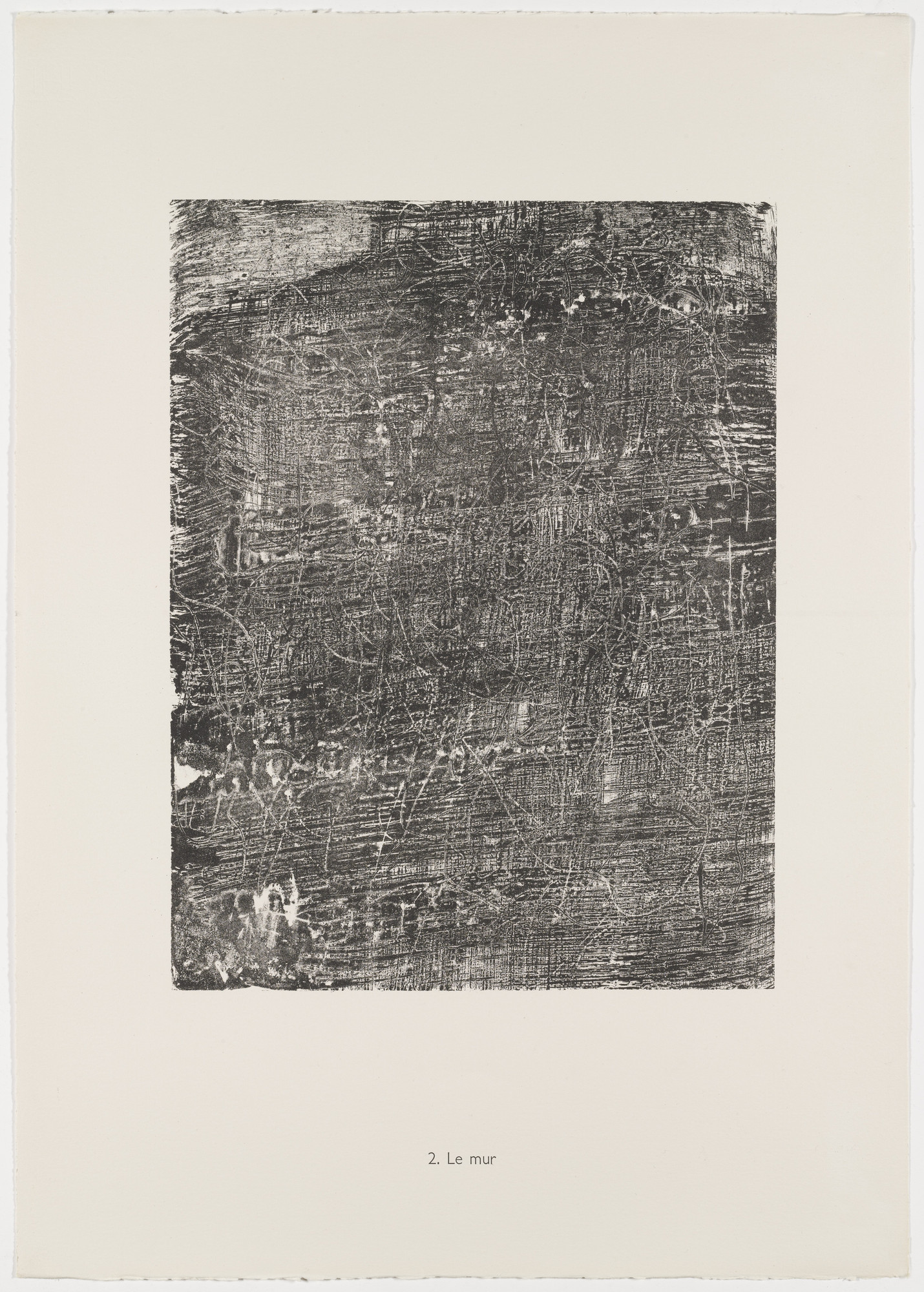 Jean Dubuffet. The Wall ( Le Mur ) from the portfolio The Elemental ( L' Elémentaire ) from Phenomena ( Les Phénomènes )
