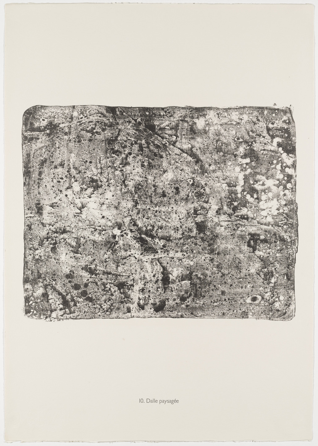 Jean Dubuffet. Landscaped Flagstone (Dalle paysagée) from the portfolio The Taker of Imprints (Le Preneur d'empreintes) from Phenomena (Les Phénomènes). 1958