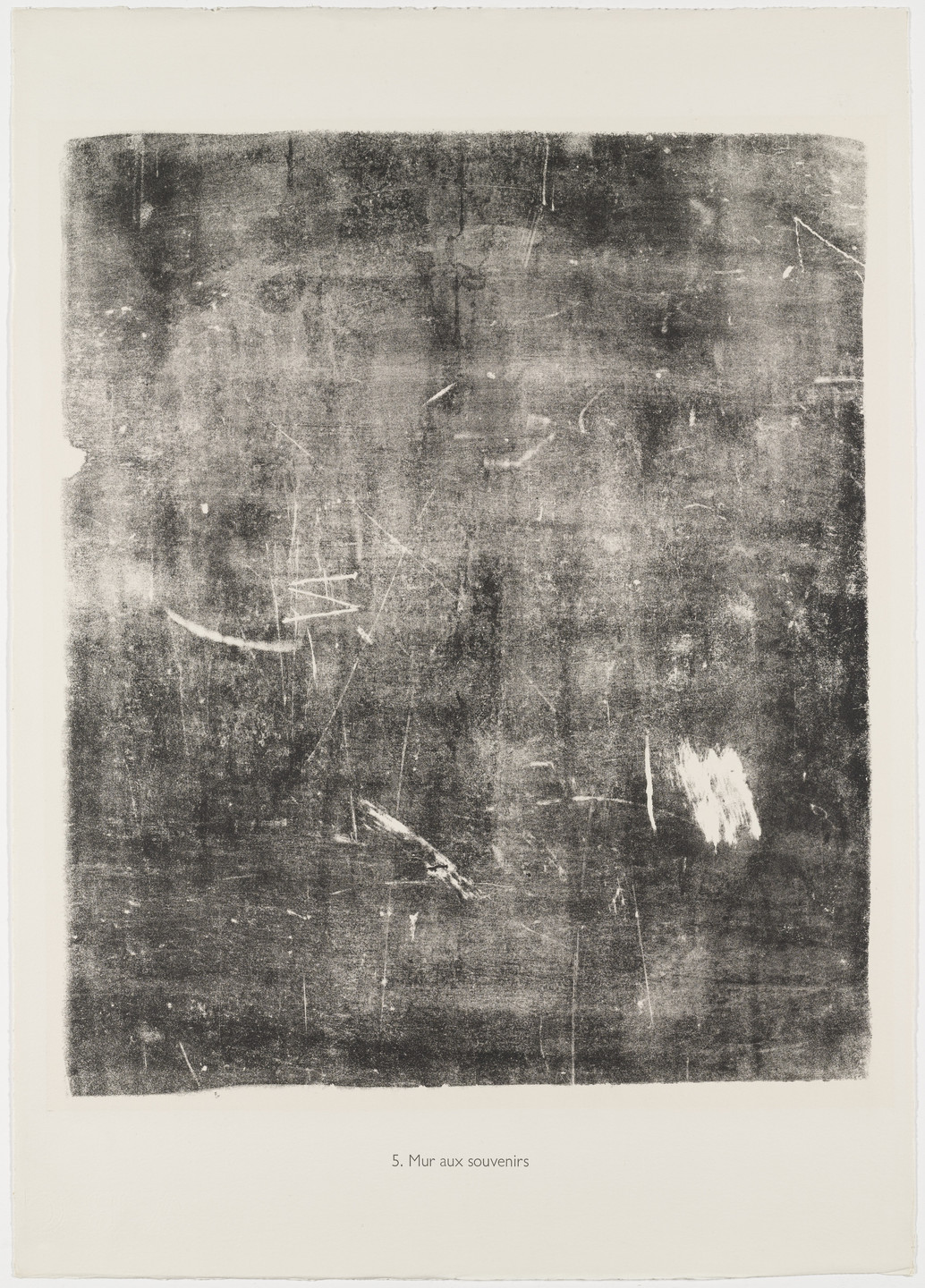 Jean Dubuffet. Wall with Memories (Mur aux souvenirs) from the portfolio The Taker of Imprints (Le Preneur d'empreintes) from Phenomena (Les Phénomènes). 1958