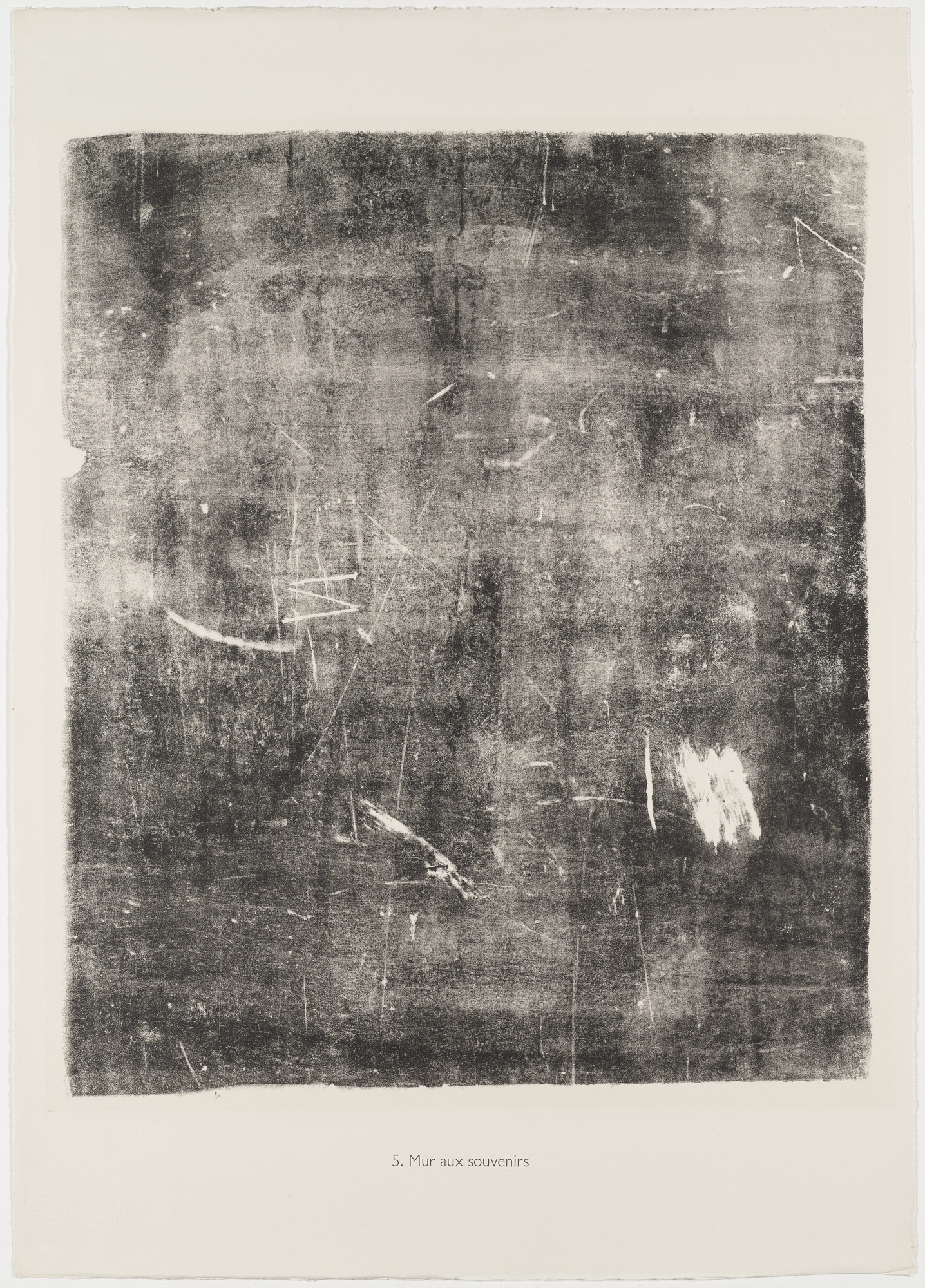 Jean Dubuffet. Wall with Memories ( Mur aux souvenirs ) from the portfolio The Taker of Imprints ( Le Preneur d'empreintes ) from Phenomena ( Les Phénomènes )