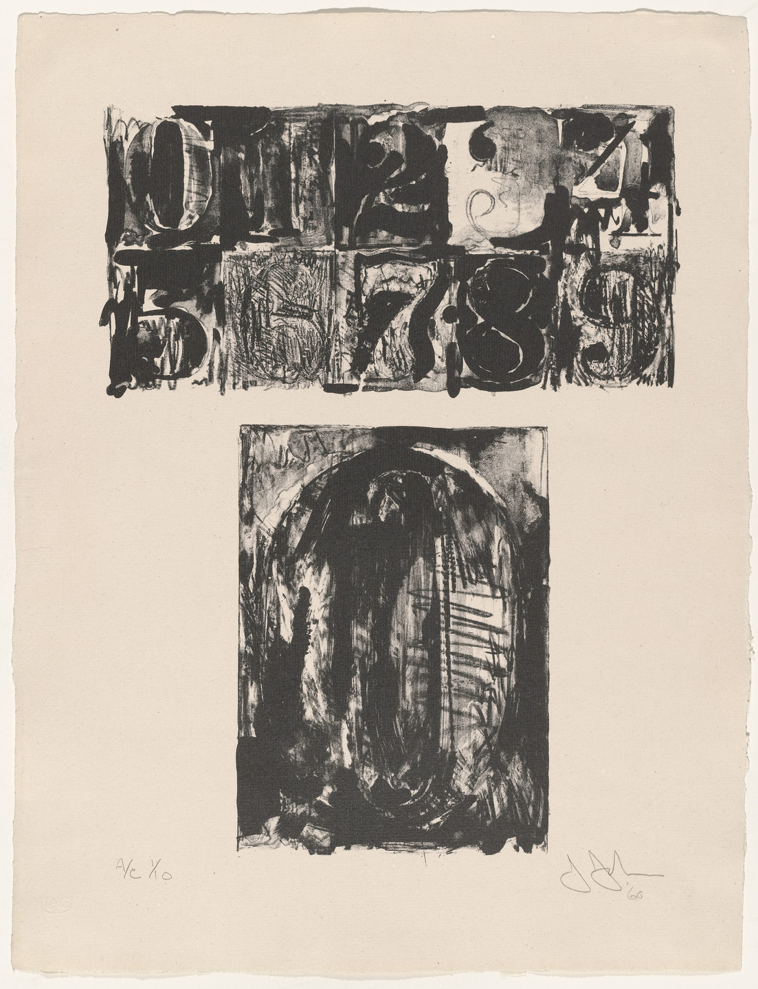 Jasper Johns. 0 from 0-9. 1960, published 1963