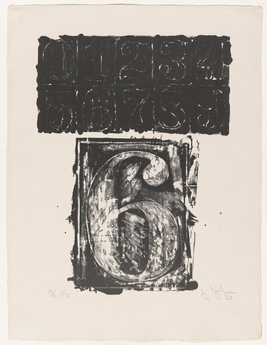 Jasper Johns. 6 from 0-9. 1963