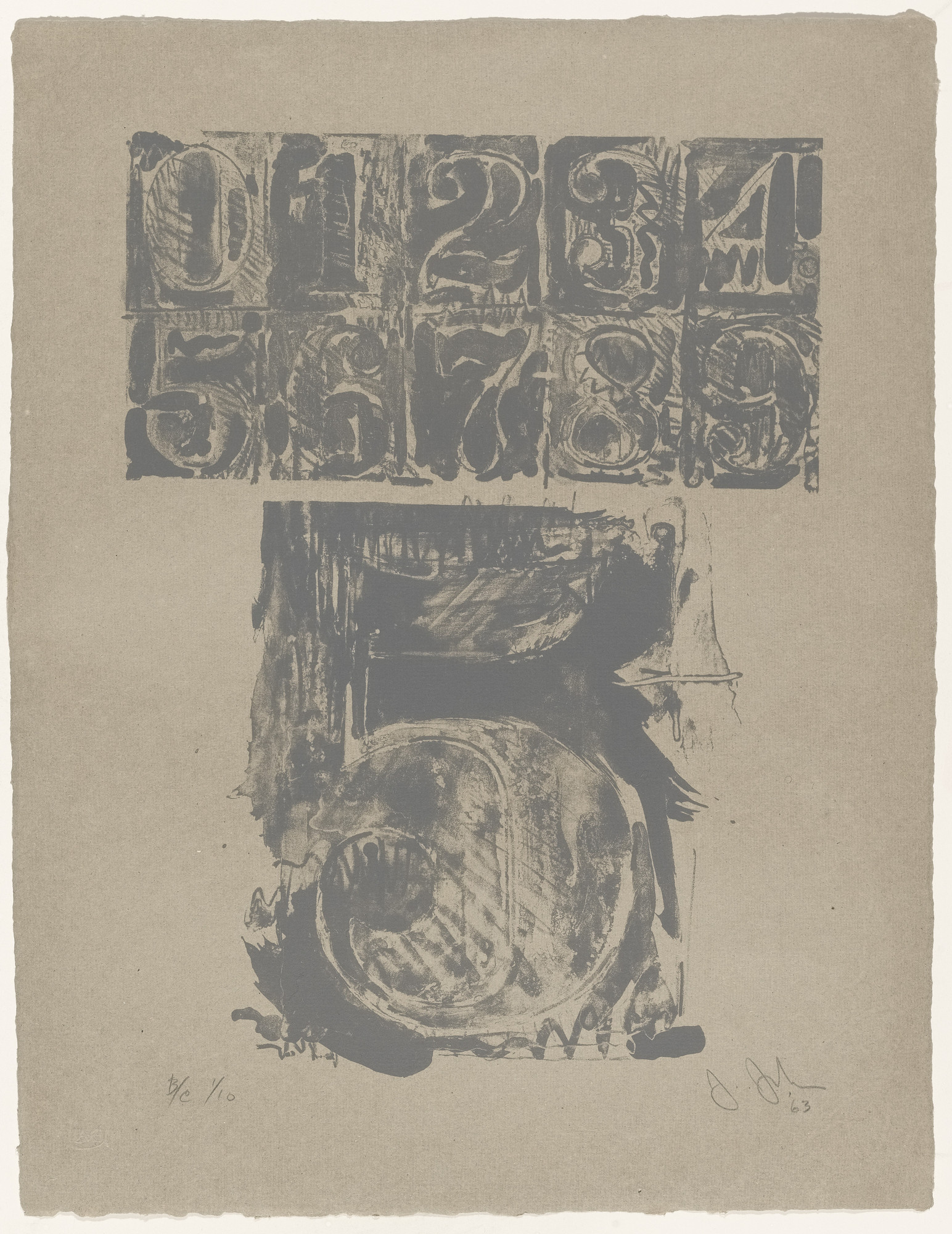 Jasper Johns. 5 from 0-9. 1963 | MoMA