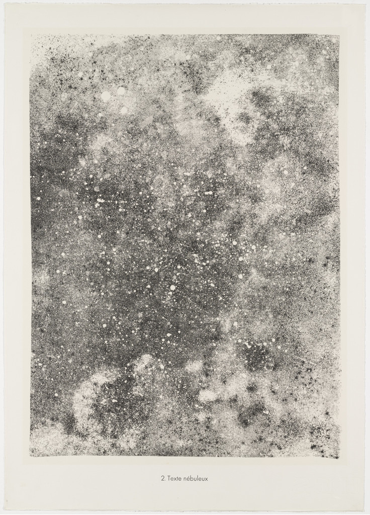 Nebulous Text (Texte nébuleux) from the portfolio Expanses, Partitions (Etendues, parois) from Phenomena (Les Phénomènes)
