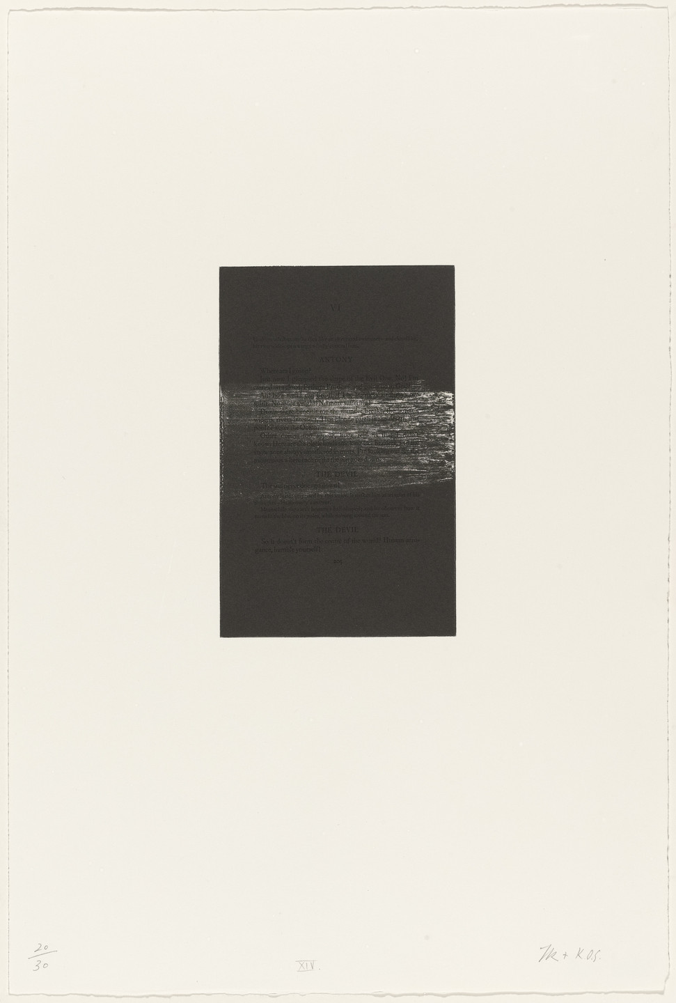 Tim Rollins, K.O.S. (Kids of Survival). XIV from The Temptation of Saint Anthony I-XIV. 1989