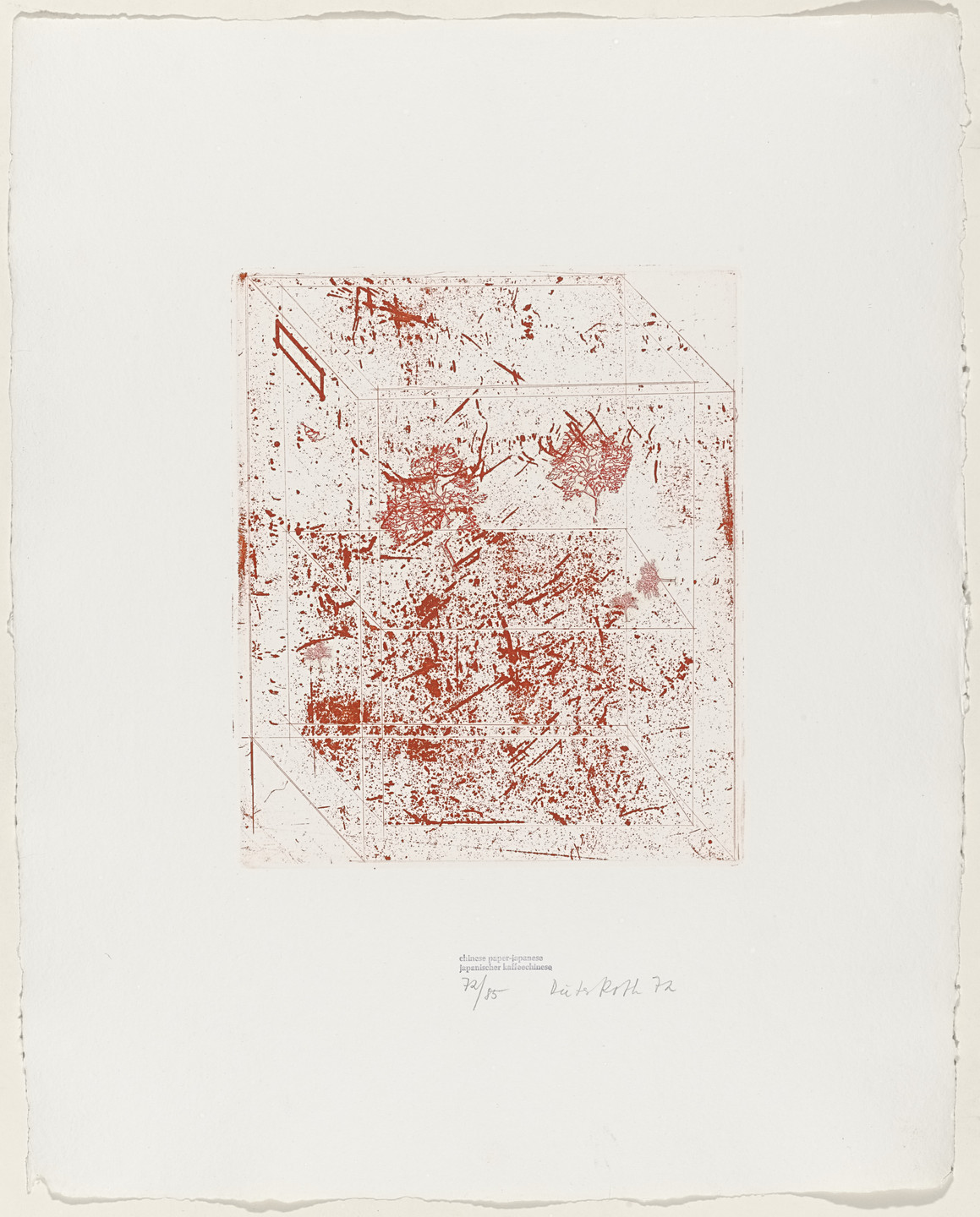 Dieter Roth. chinese paper-japanese (japanischer kaffeechinese) from Containers. 1972, published 1973