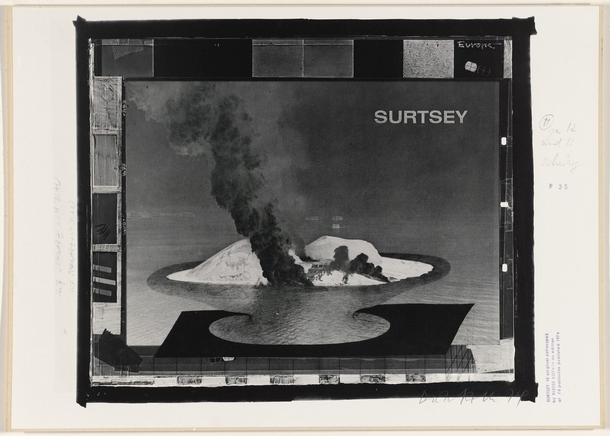 Dieter Roth. Untitled from Surtsey. 1973–74, published 1974