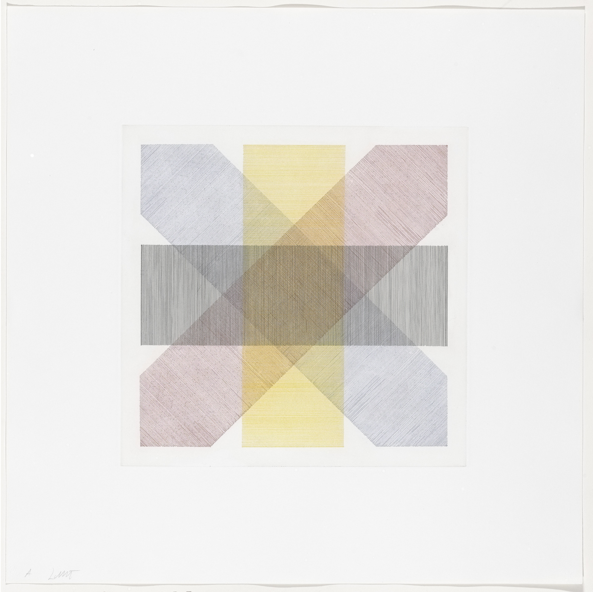 Sol LeWitt. Untitled from Bands of Color in Four Directions & All Combinations