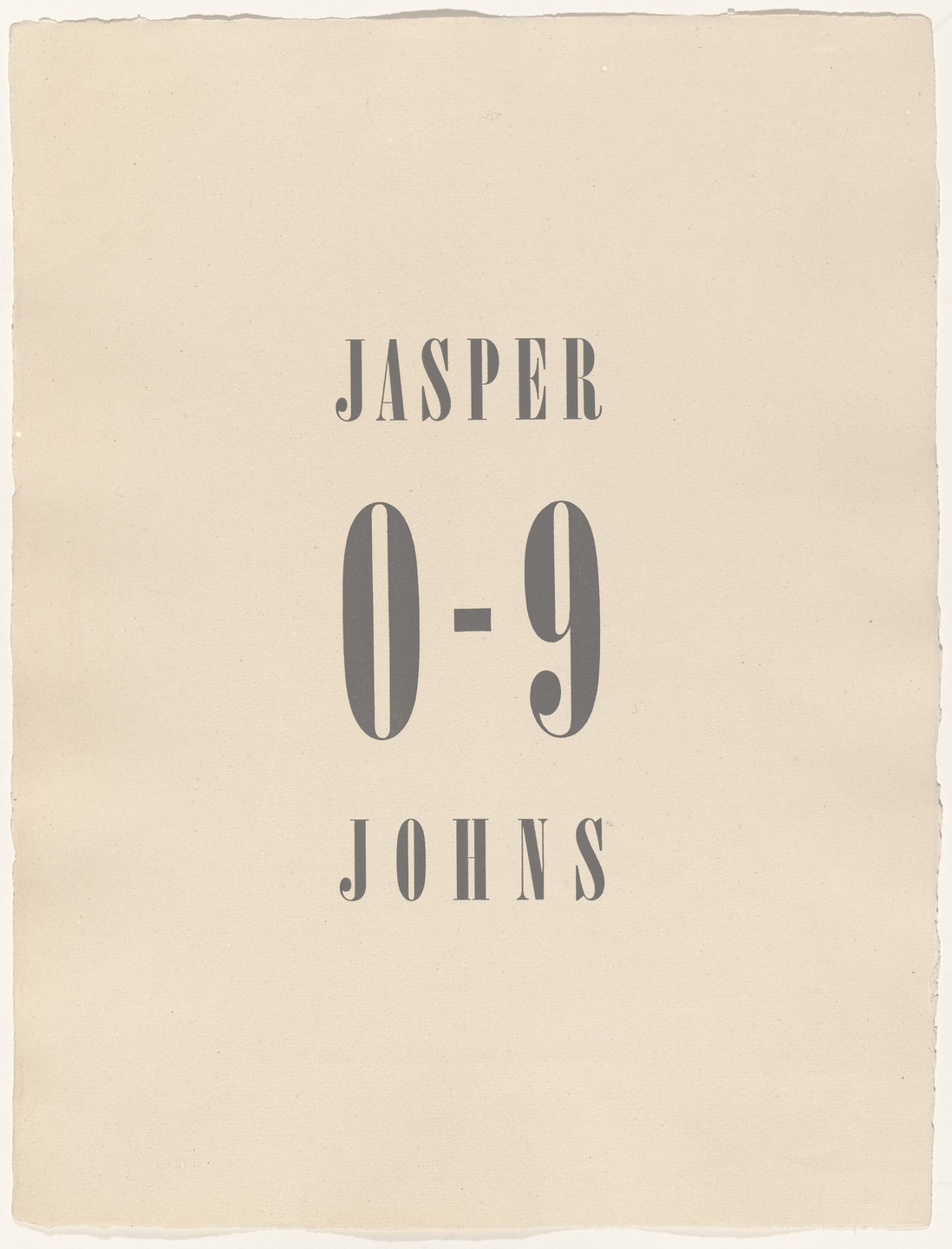 Jasper Johns. 0-9. 1960–63, published 1963