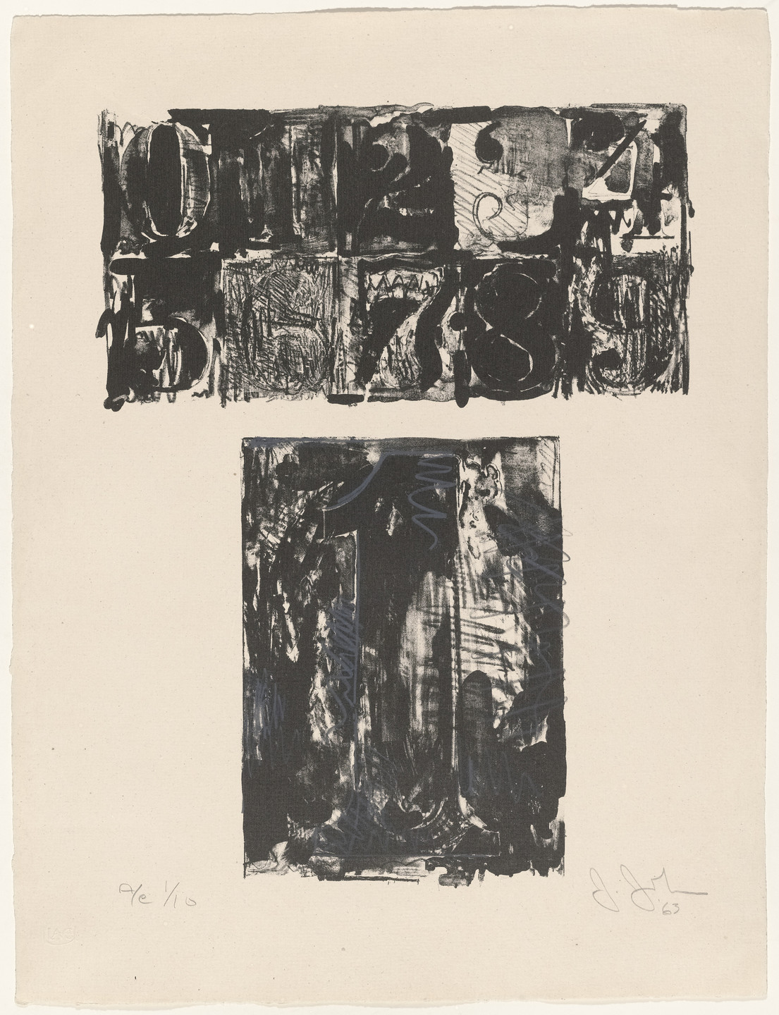 Jasper Johns. 1 from 0-9. 1963