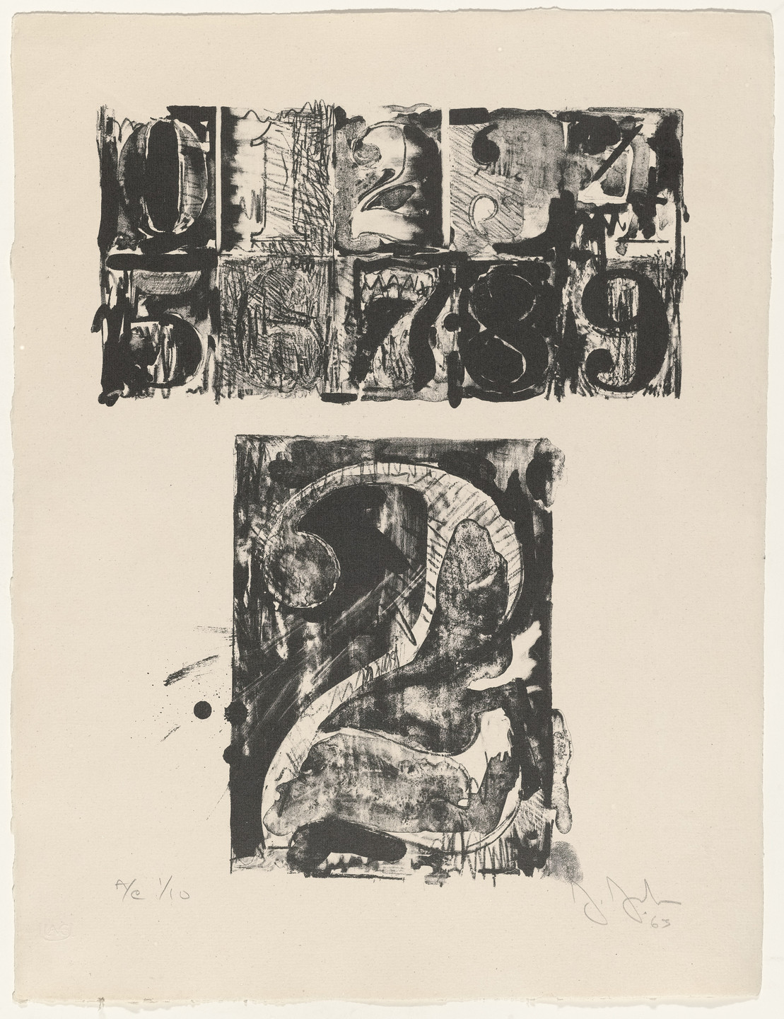 Jasper Johns. 2 from 0-9. 1963