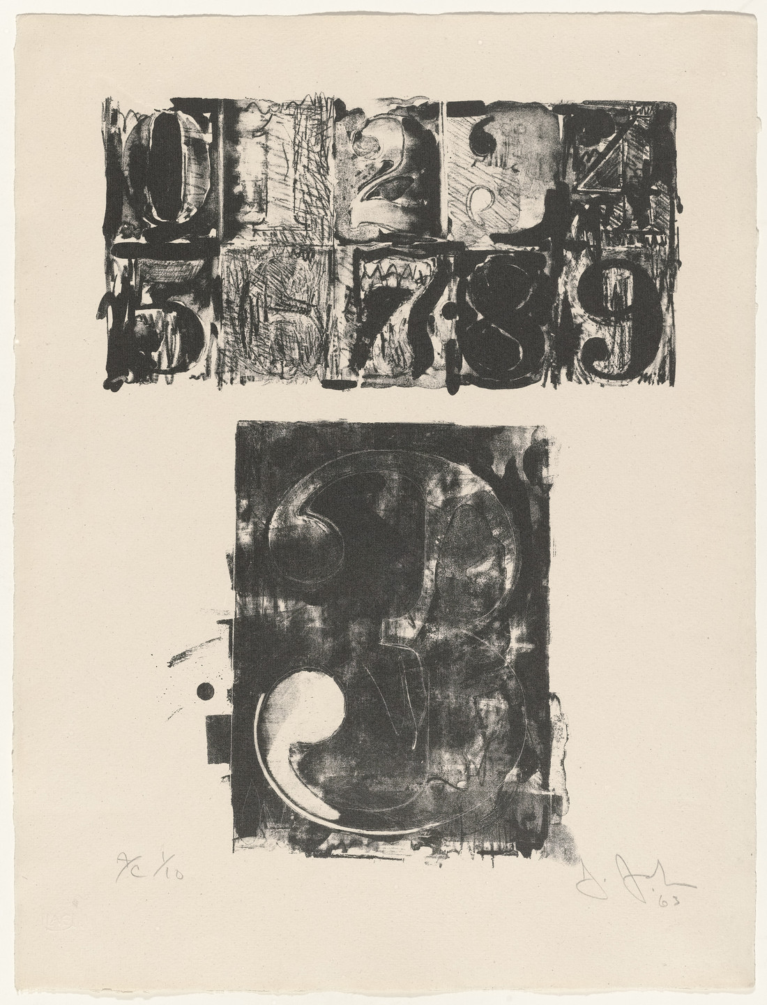 Jasper Johns. 3 from 0-9. 1963