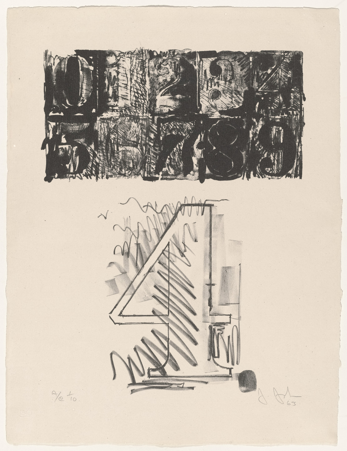 Jasper Johns. 4 from 0-9. 1963