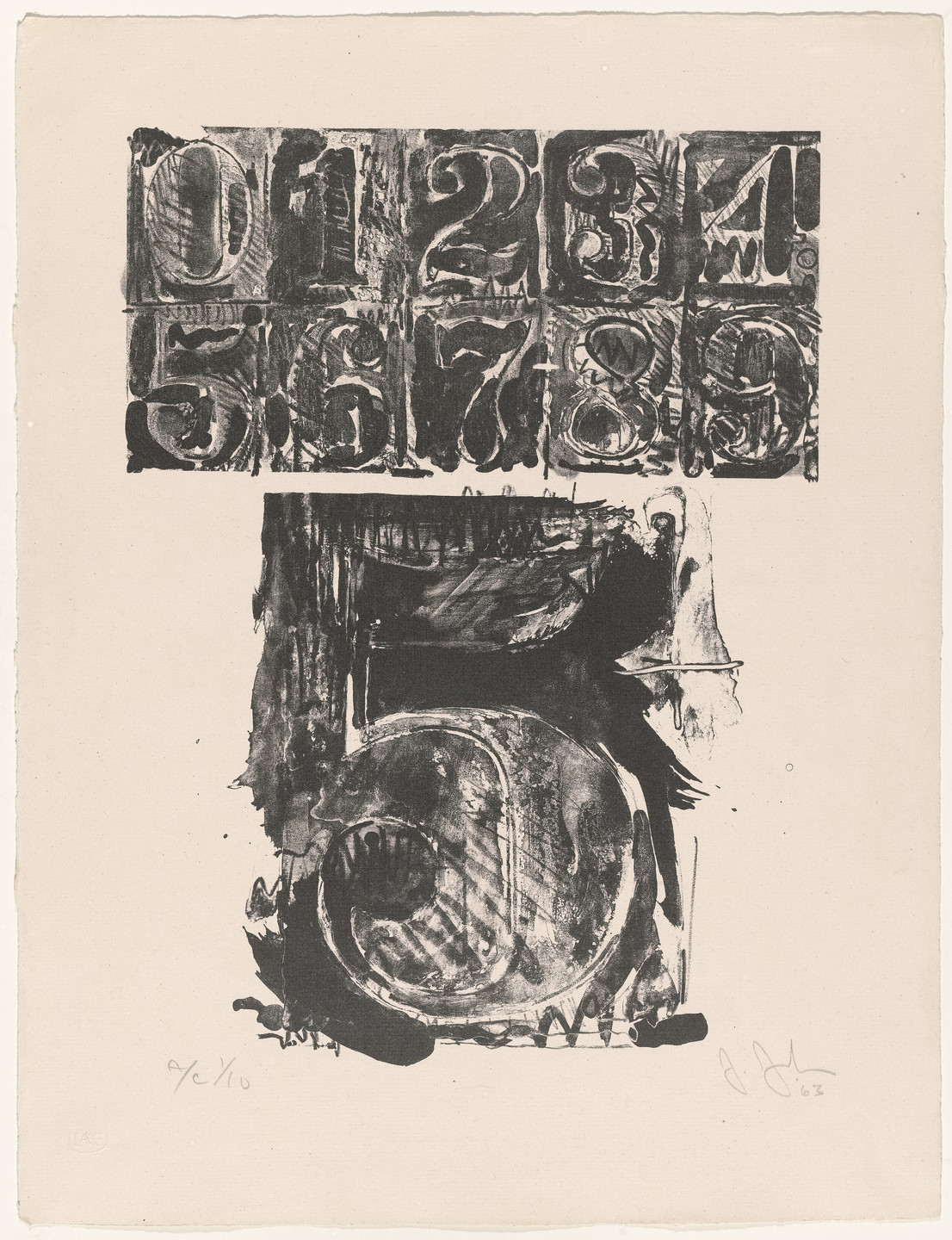 Jasper Johns. 5 from 0-9. 1963