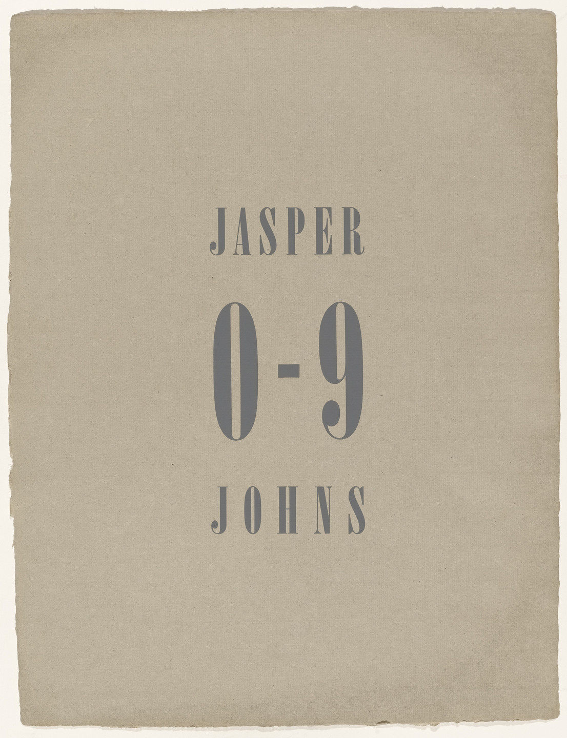 Jasper Johns. 0-9. 1960–63, published 1963