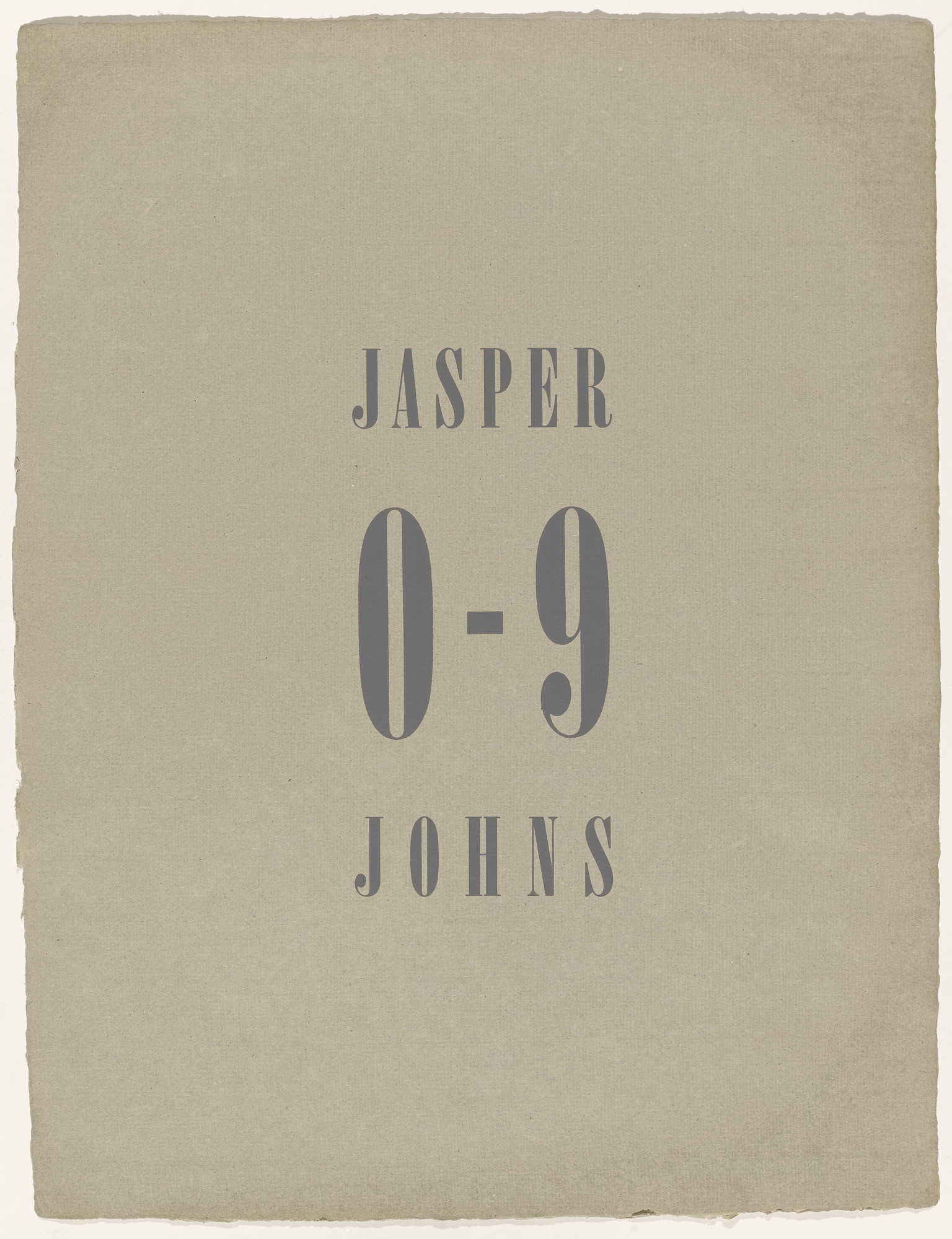 Jasper Johns. 0-9