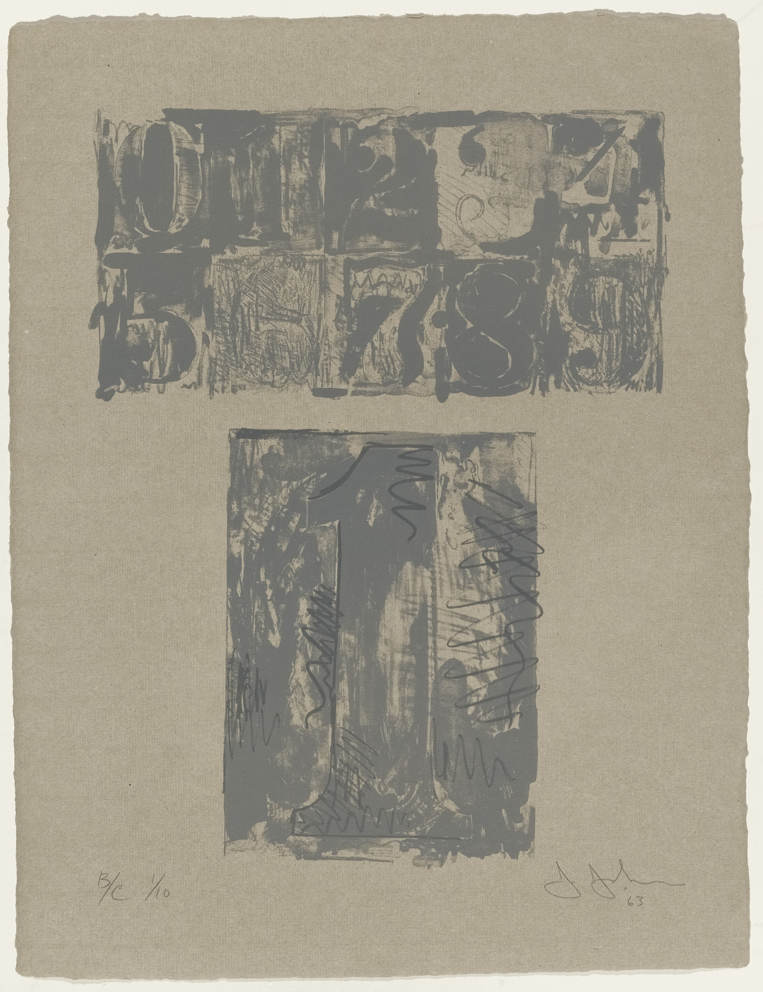 Jasper Johns. 1 from 0-9. 1963 | MoMA